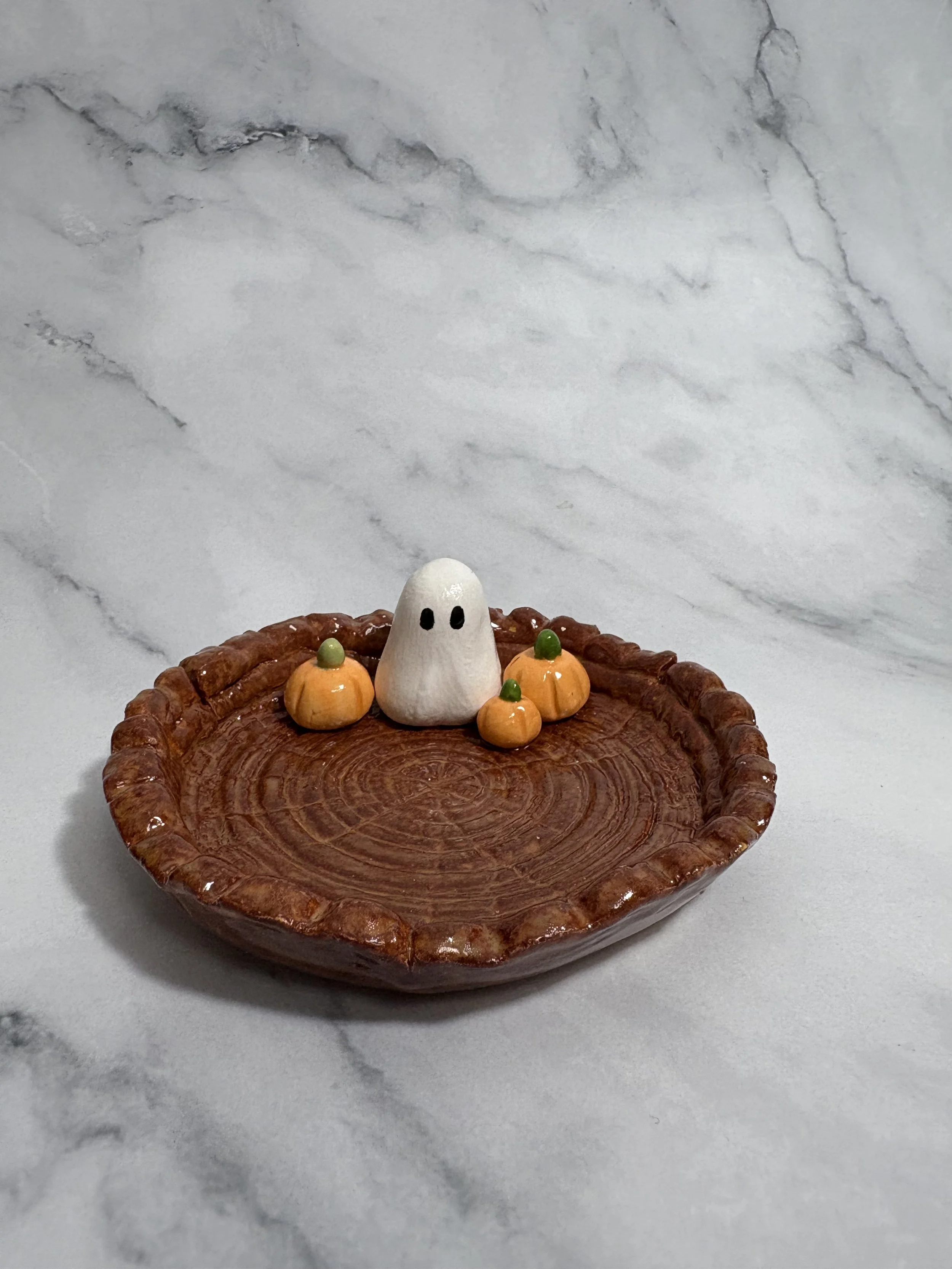 Ghost with pumpkins trinket dish 2 (Copy)
