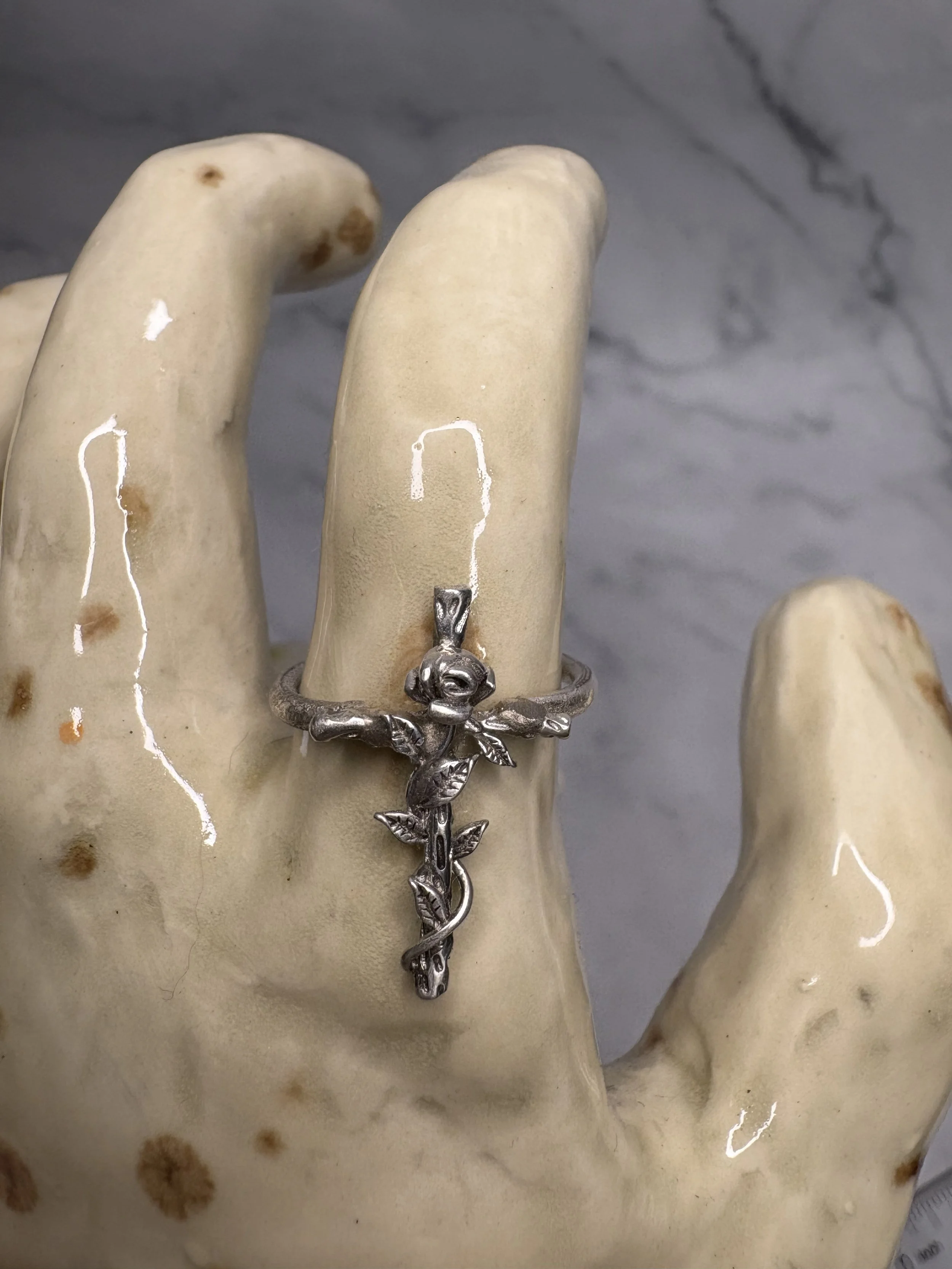 Cross Sterling Silver Ring