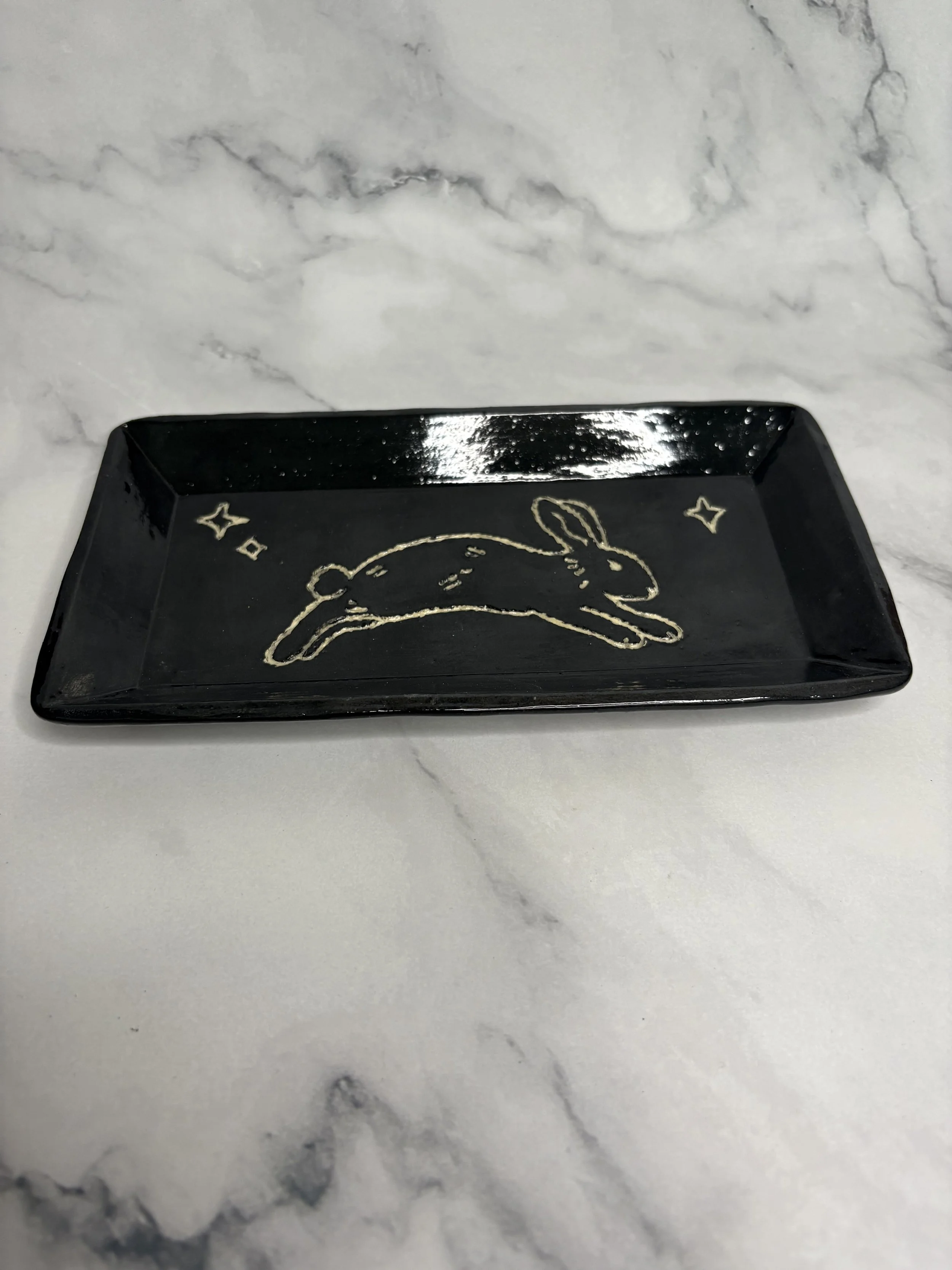 Carved Bunny Dish