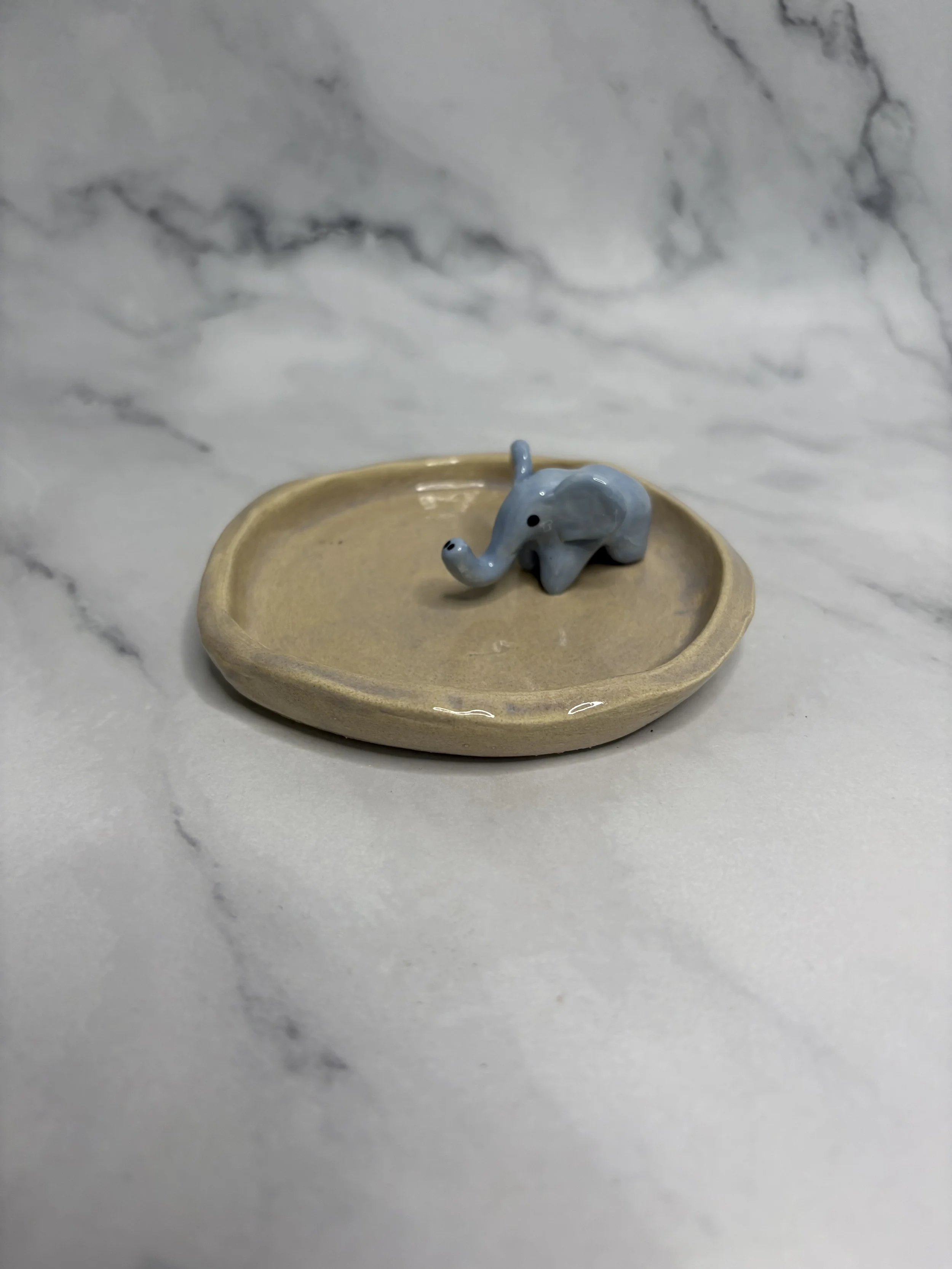 Periwinkle Elephant Trinket Dish