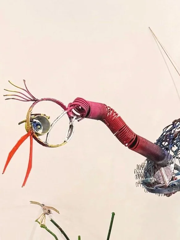 "Anyone Hungry?" (detail), 2025
Found metal, paint
Size varies depending on installation