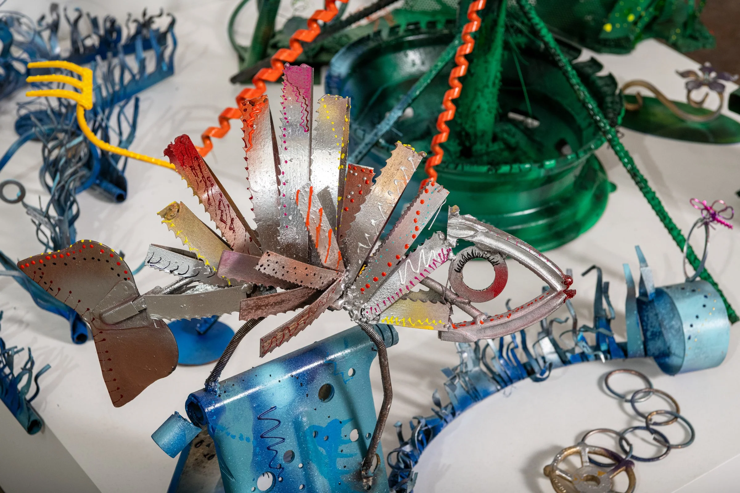 "Anyone Hungry?" (detail), 2025
Found metal, paint
Size varies depending on installation
Photo Credit: Hall Puckett