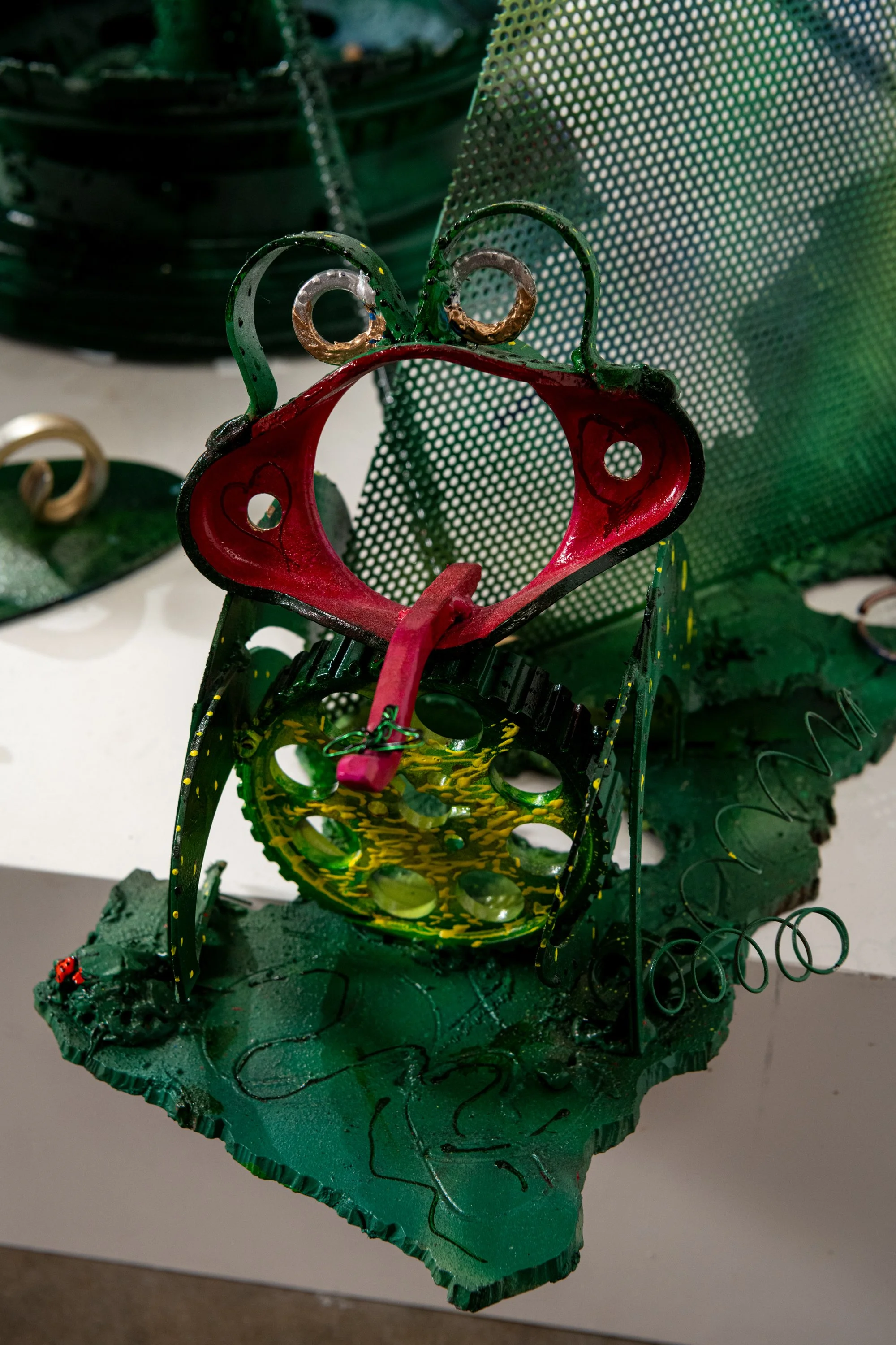 "Anyone Hungry?" (detail), 2025
Found metal, paint
Size varies depending on installation
Photo Credit: Hall Puckett