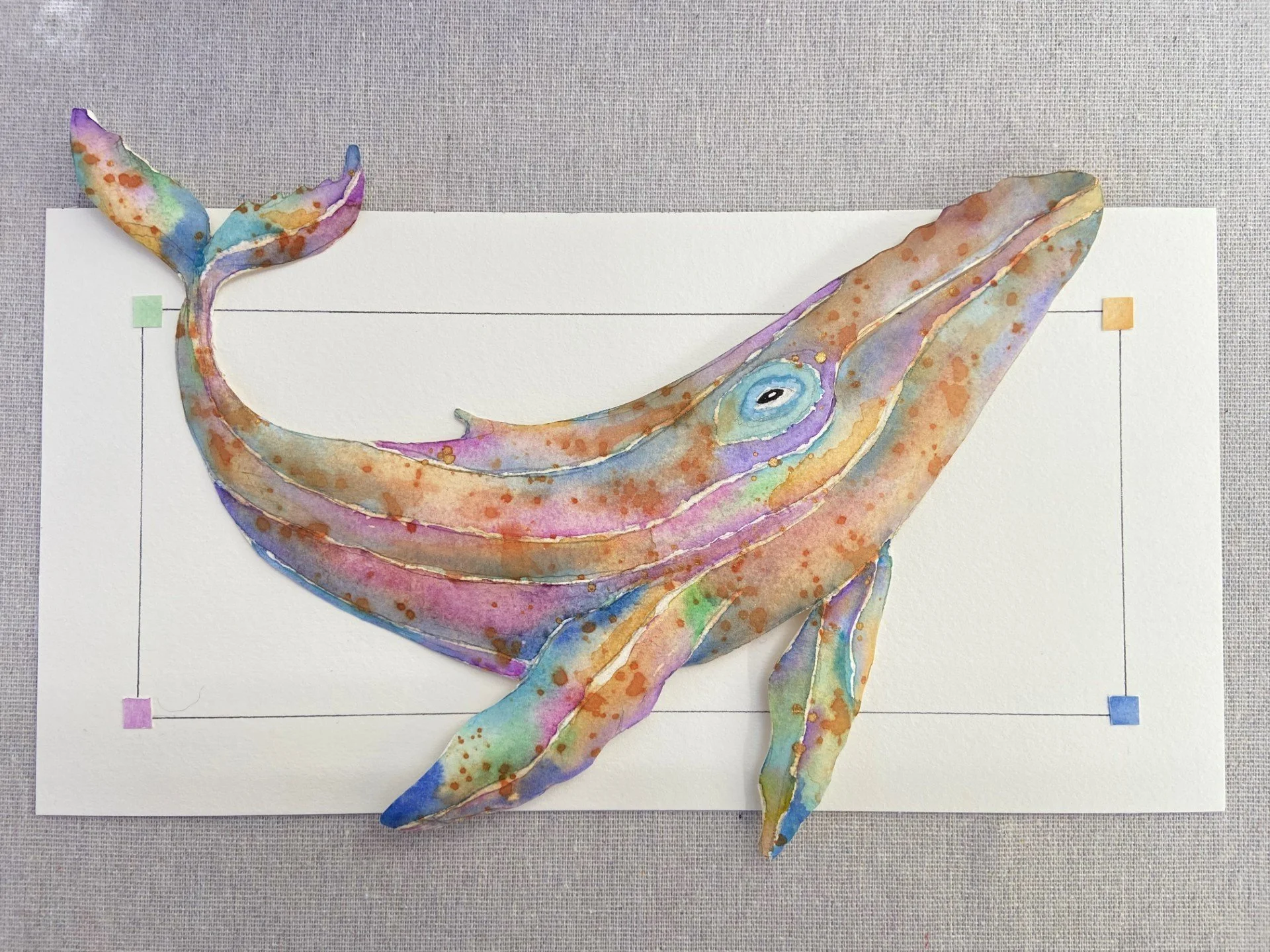 Colorful Whale - Sold