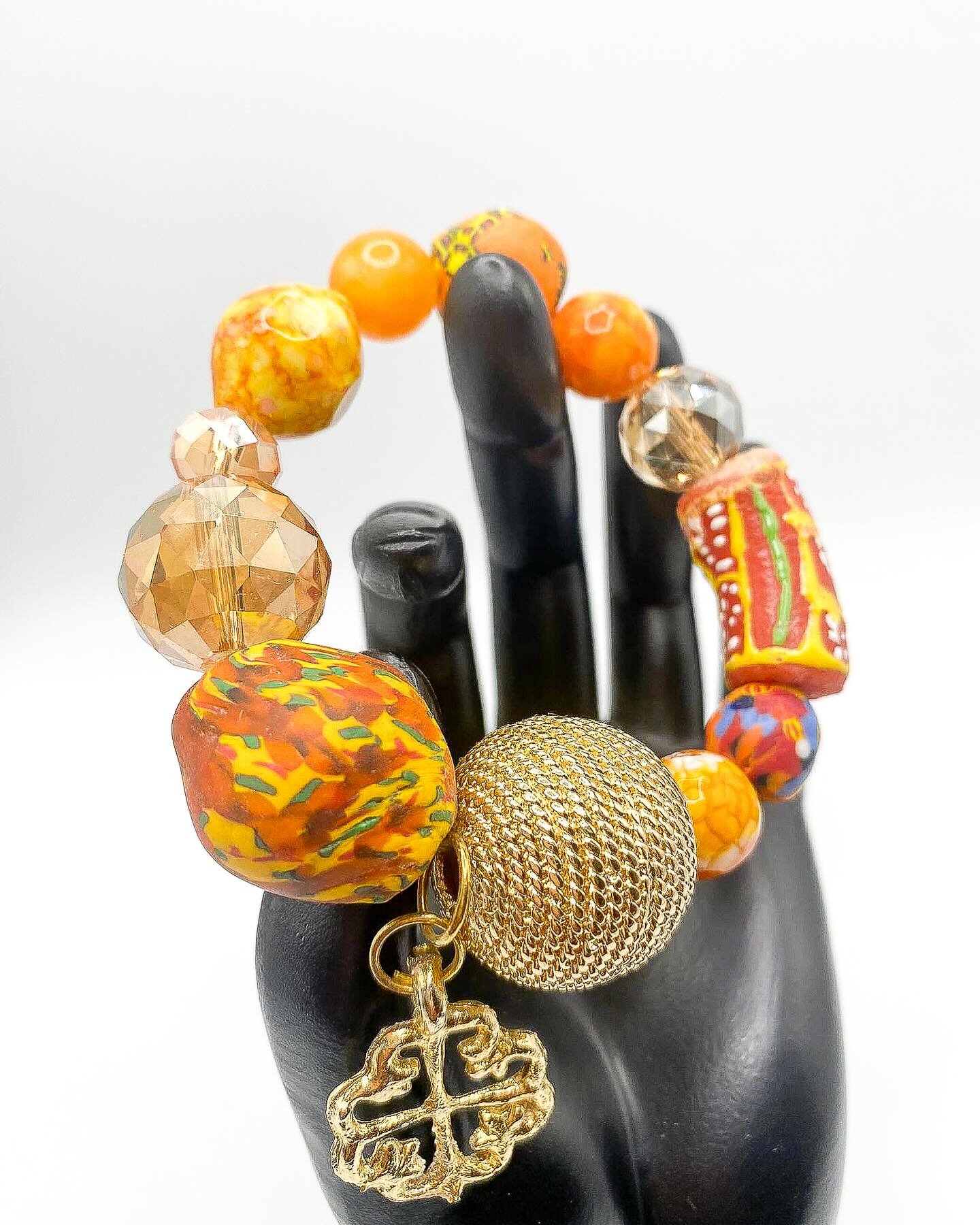 Our colorful Royal Adinkra bracelet whispers stories of tradition and elegance. Elevate your style with a touch of African royalty👌🏽🤩 

📍Website link: www.nsapacollections.com
.
.
.
#nsapacollections #handmadejewelry #madewithlove #royalbracelets