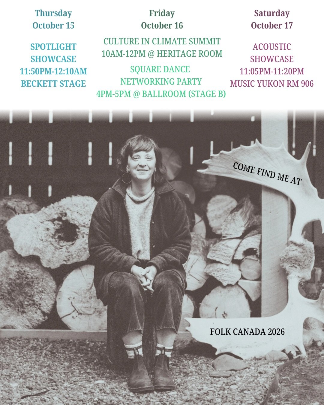 Tis the season for @folk_canada!!!
Screenshot this and come find me next week/weekend I wanna see youuuu!!! 

Will be reunited with the one and only babes @jmckennamusic @chloedavidsonmusic, we will be performing as a trio: one Spotlight showcase Thu