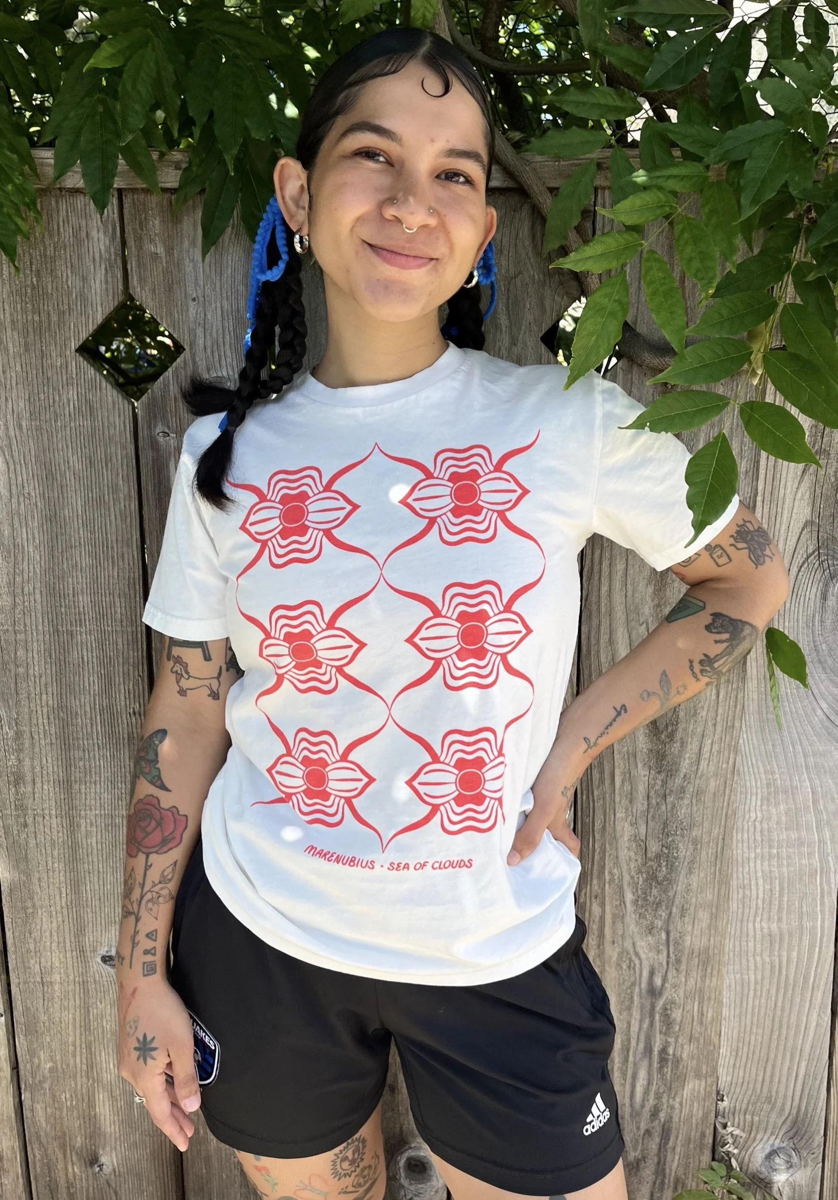 Flourescent Flower Tee