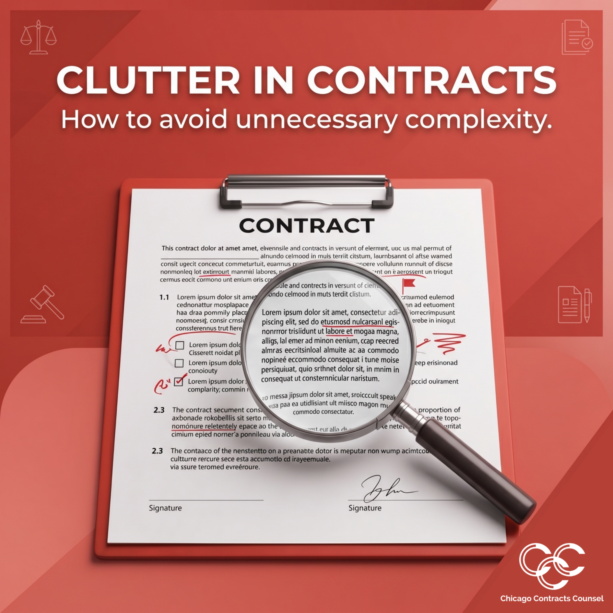 Clutter in Contracts: How to avoid unnecessary complexity