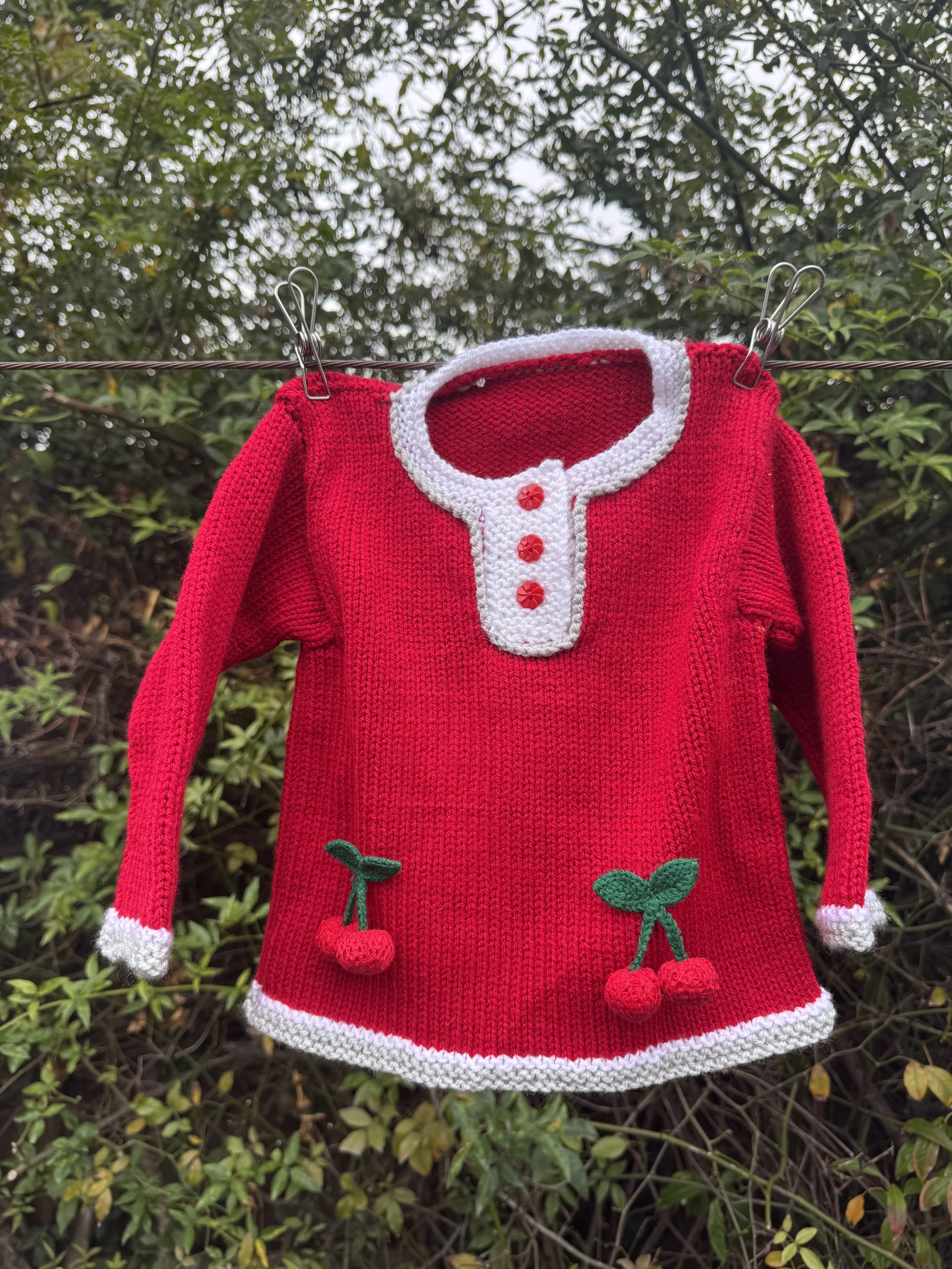 Festive Cherry Jumper - Mini Cuddle Club