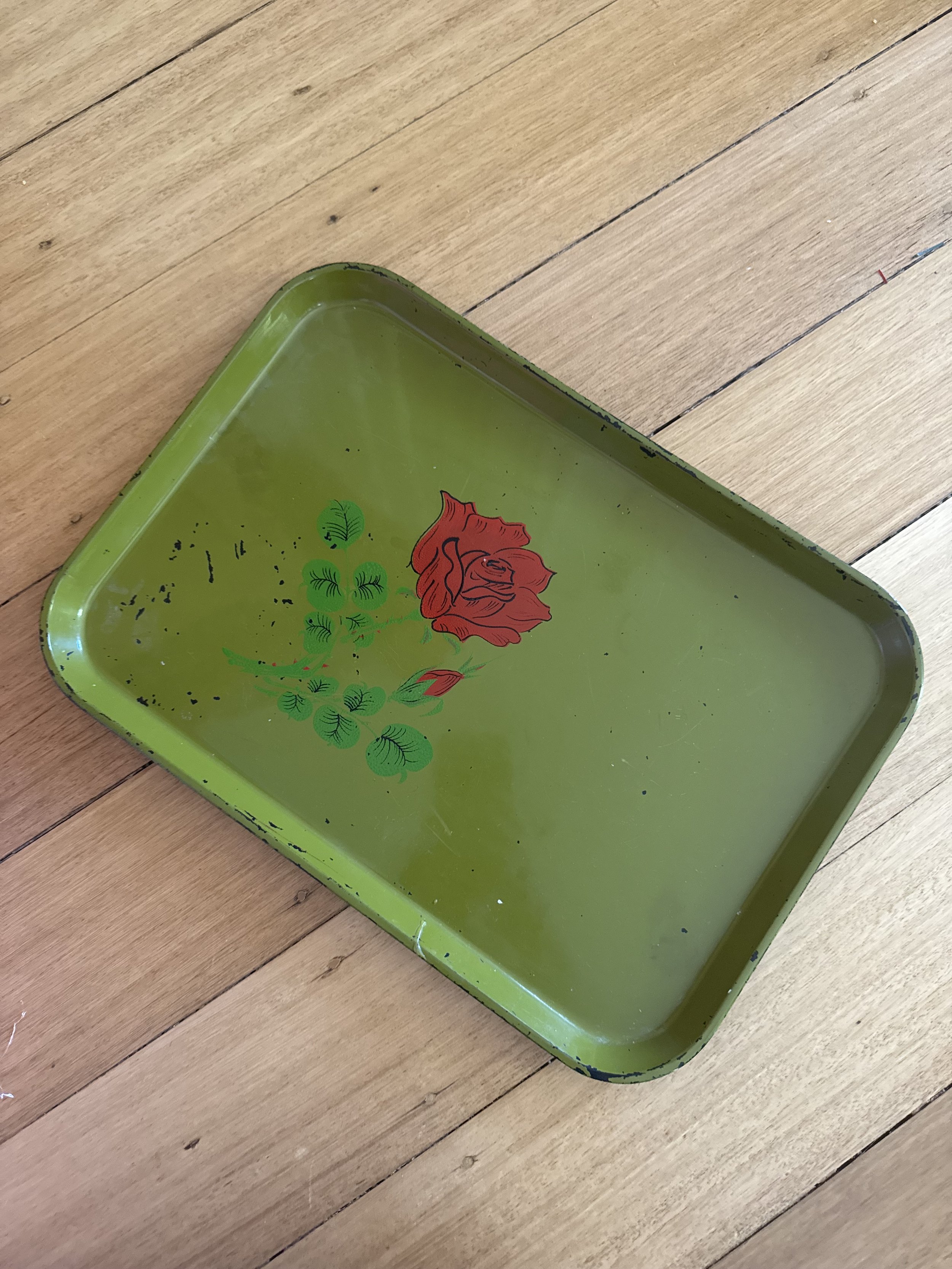 Garage Sale - Vintage Rose Tray