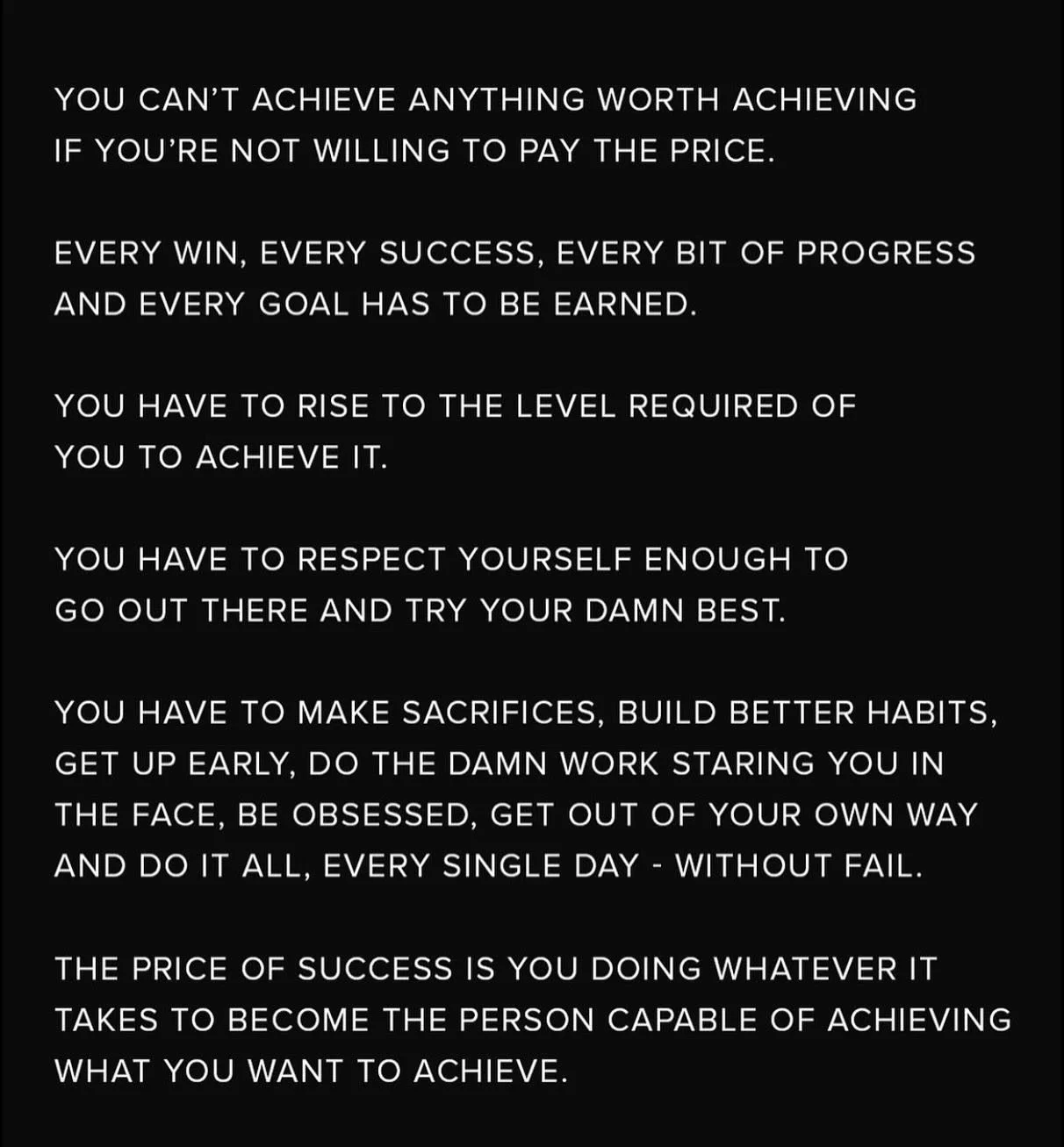 Pay the price.