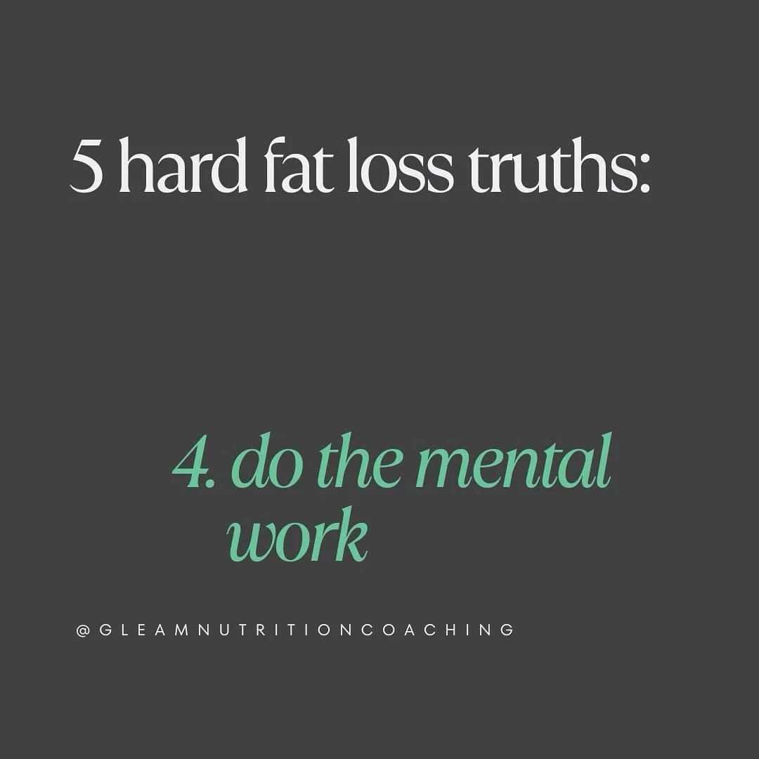 4️⃣ You have to do the mental work!  Losing weight helps a number of things and is overall amazing for your body.  But you have to do the mental work too.  Physical health and mental health go hand in hand.  You have to appreciate your body.  You can