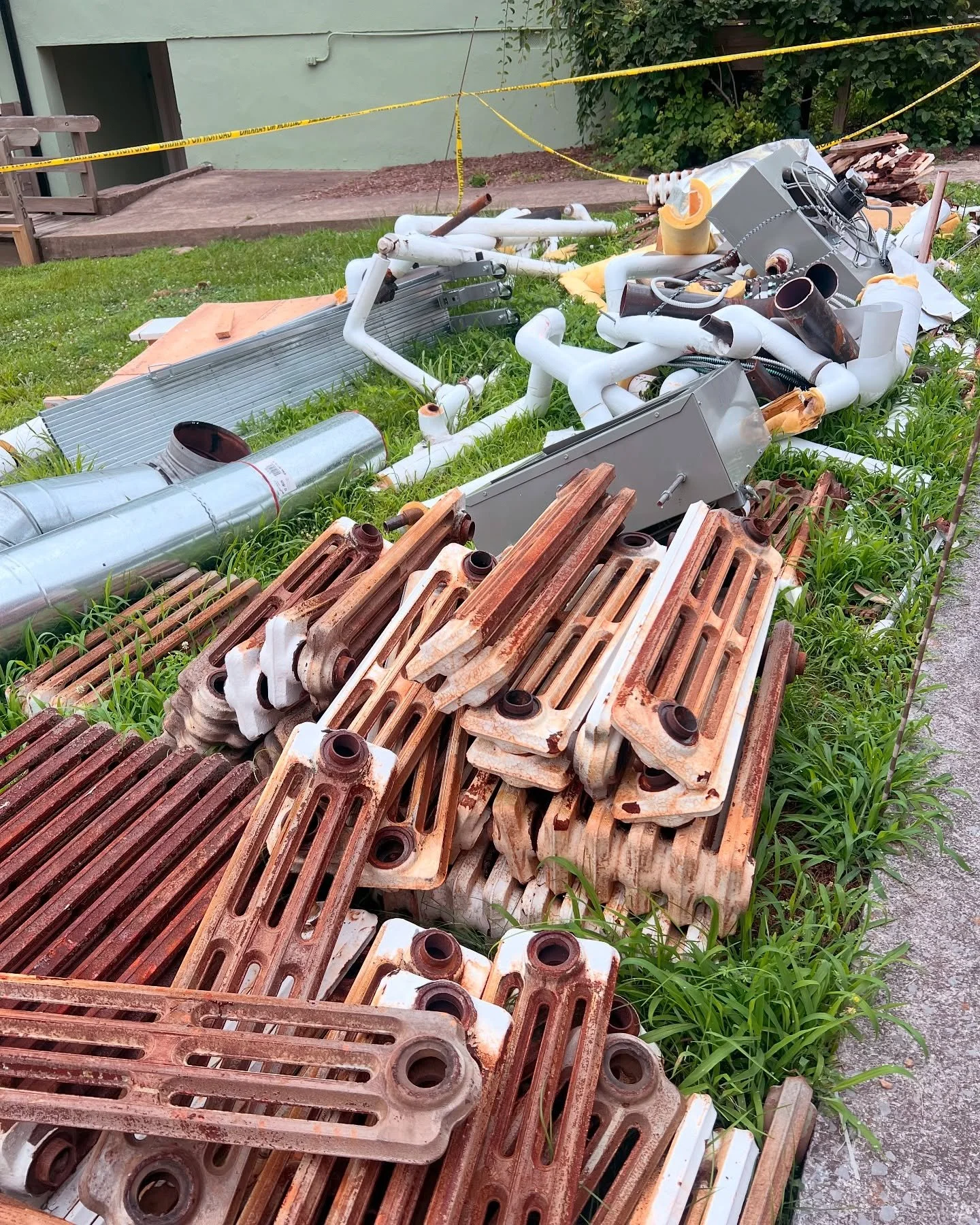Pardon our dust lately! It’s out with the old, in with the new heating & cooling — a big undertaking with our partners at Duct-Rite Mechanical. “Beautification” to follow.. stay tuned!