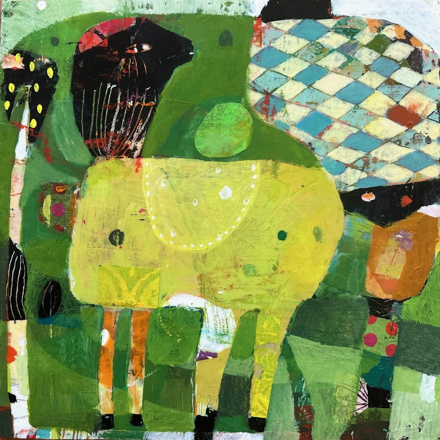 Lemon Llama | 12 x 12 inches