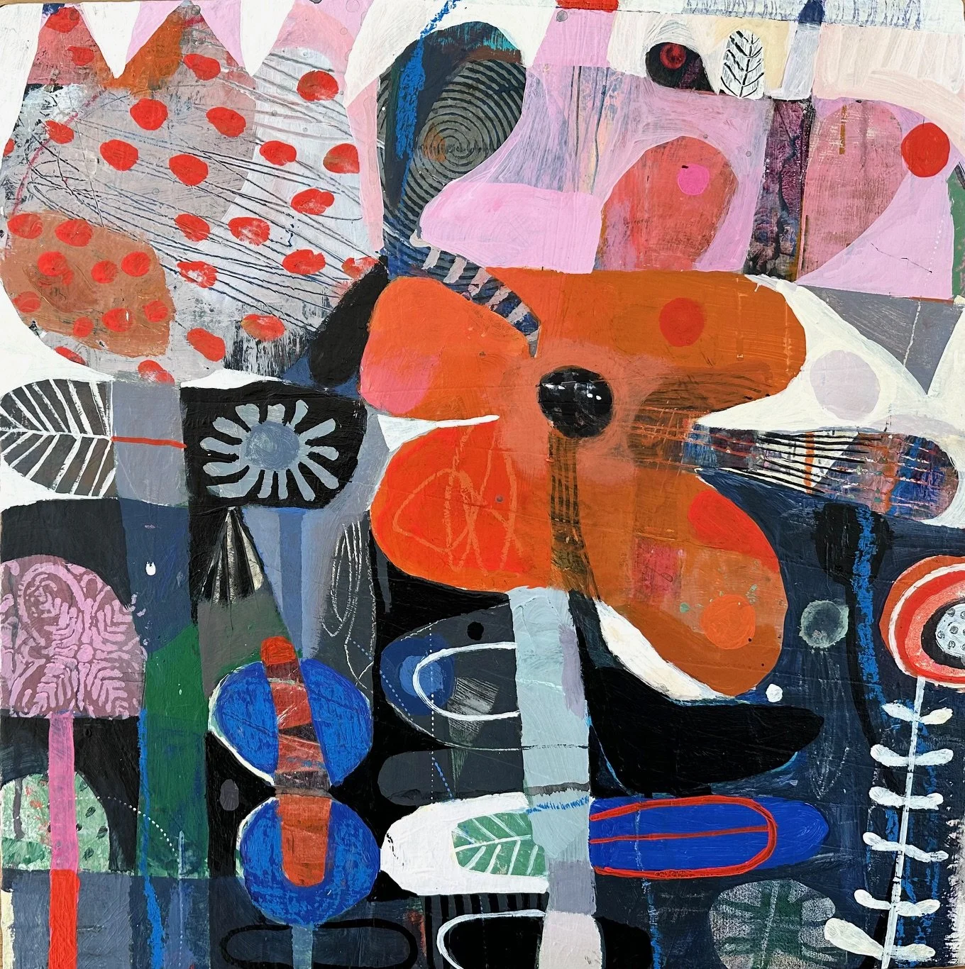 Orange Buzz | 16 x 16 inches | $475