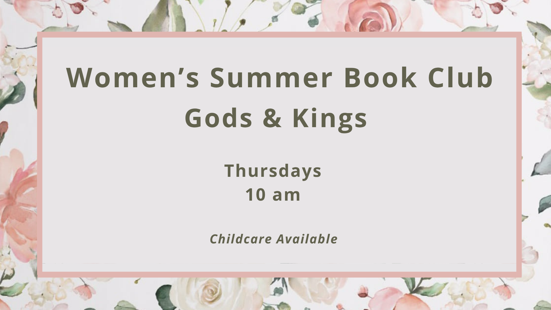 Women’s Summer Book Club 2026