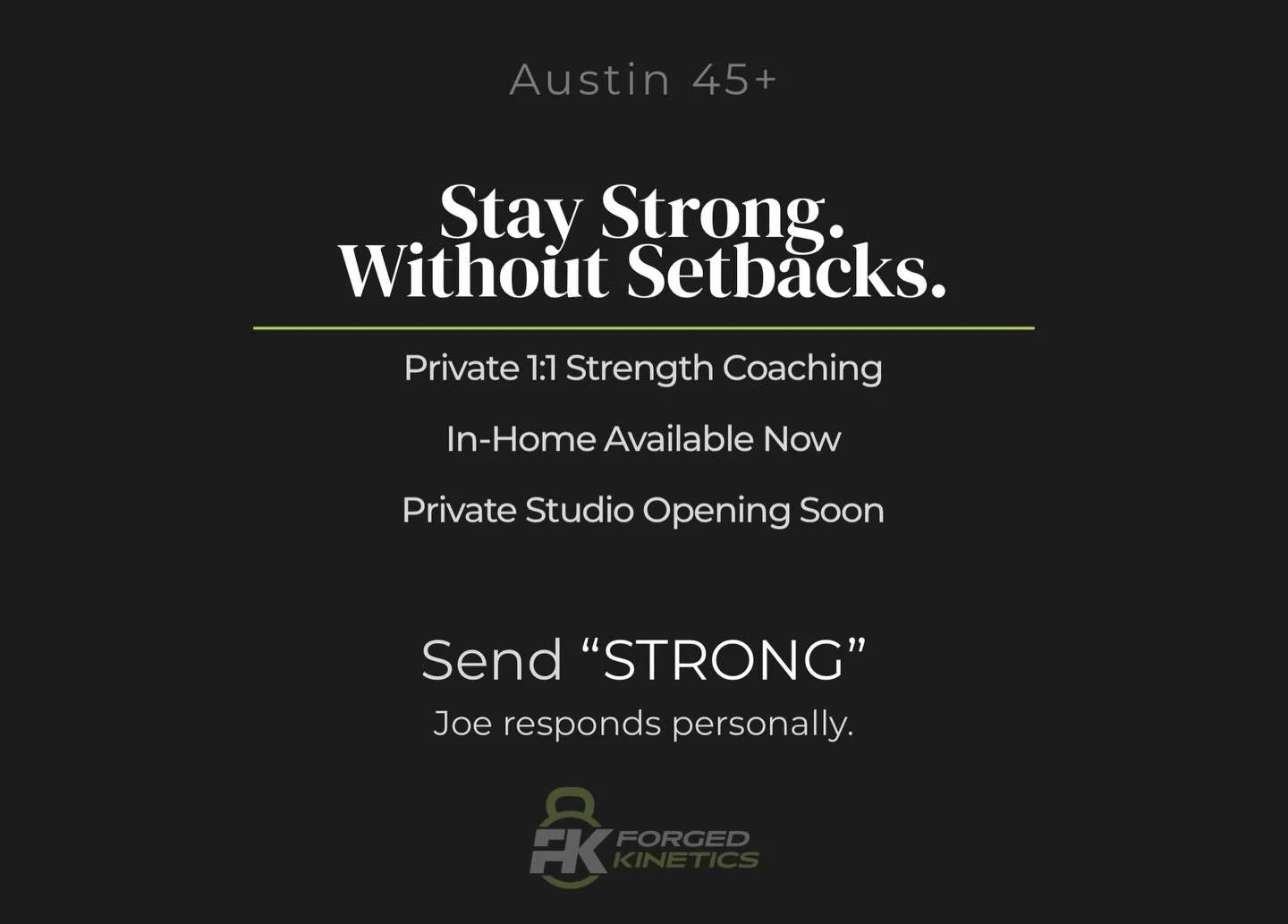 If you&rsquo;re 45+ and want to get stronger without setbacks, the approach matters.

Most injuries and plateaus happen because programs aren&rsquo;t built around movement quality, recovery capacity, and real life.

I work privately with adults in Au
