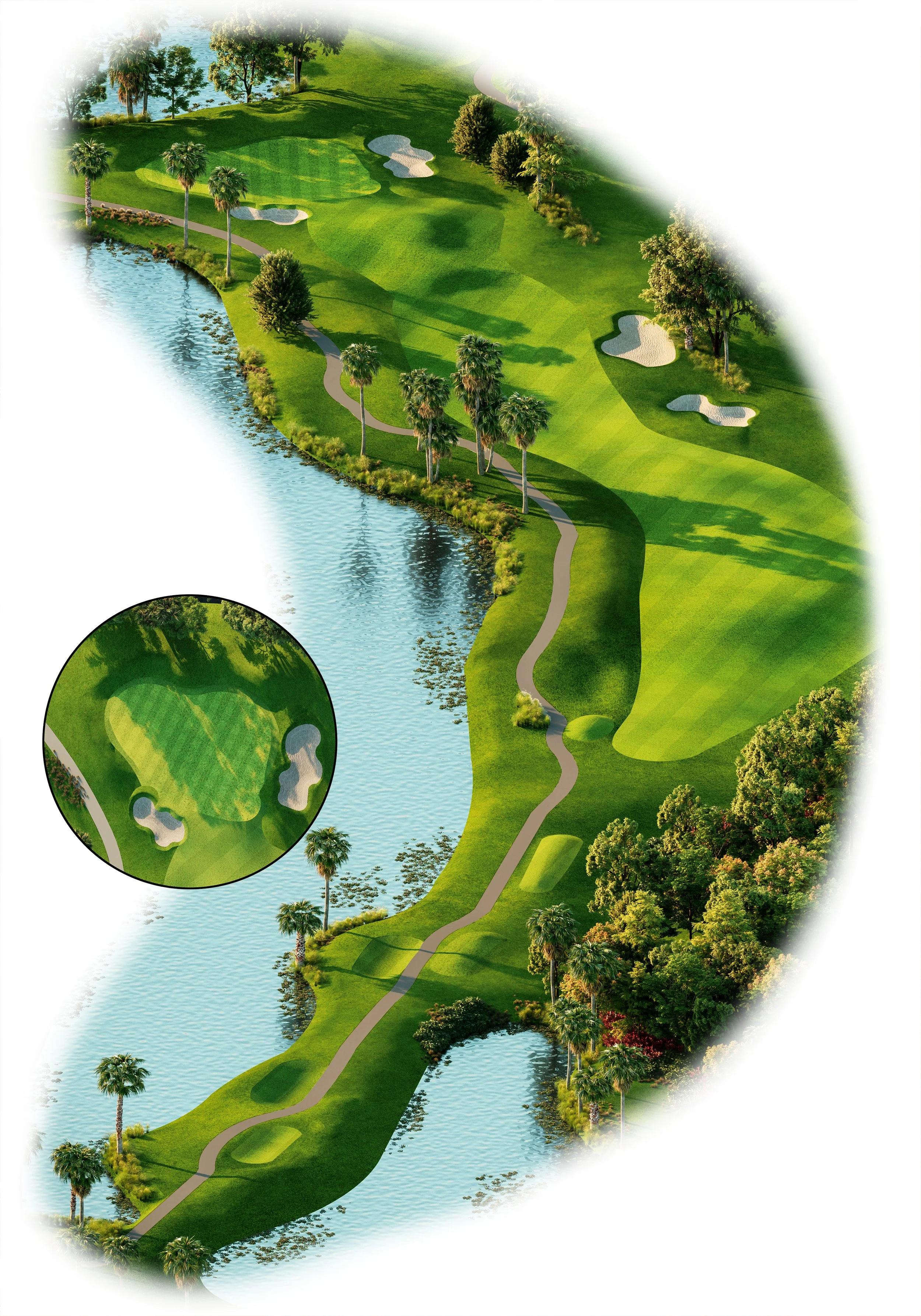 A 3D visualization of a golf club