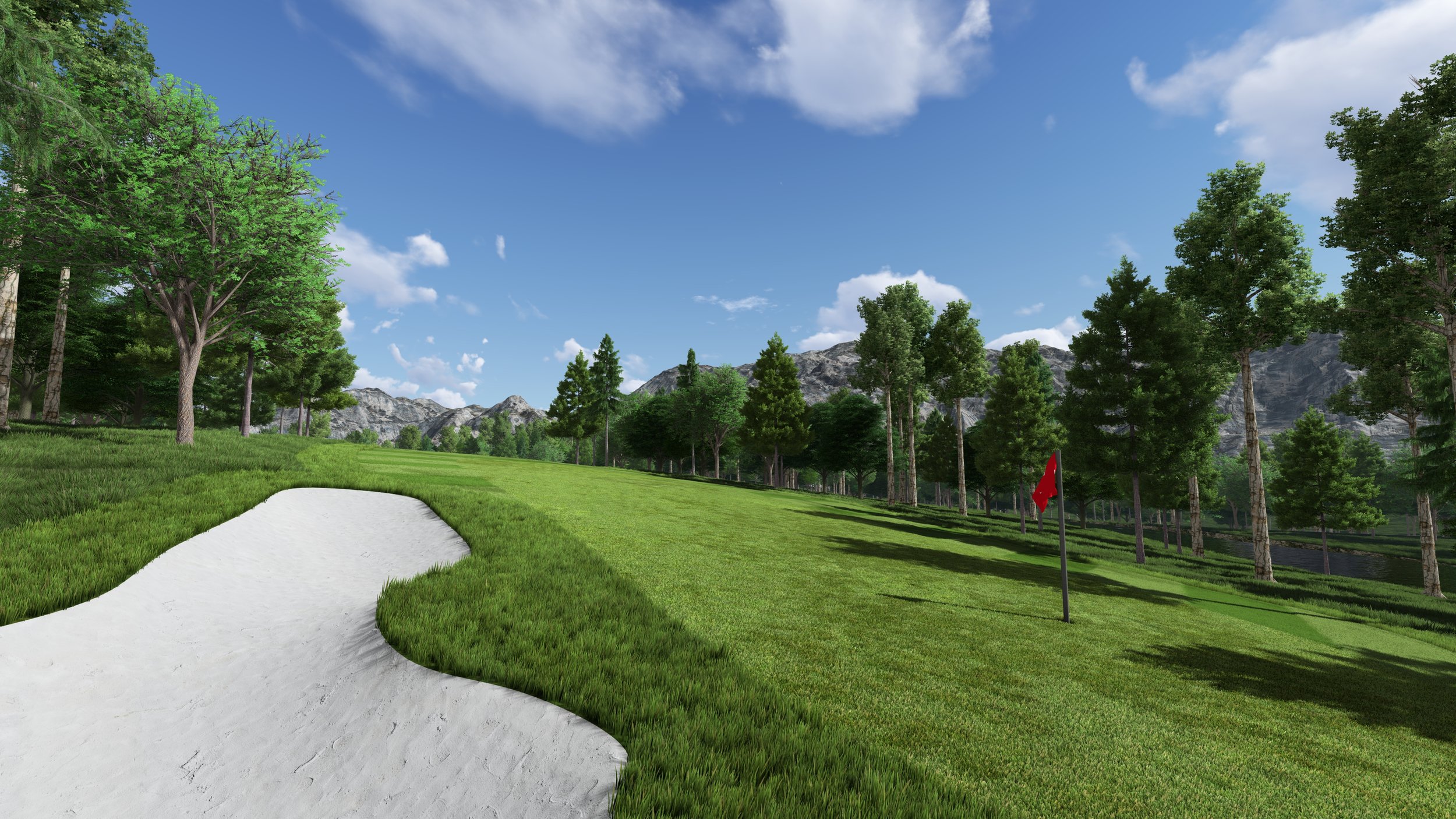 A 3D visualization of a golf club