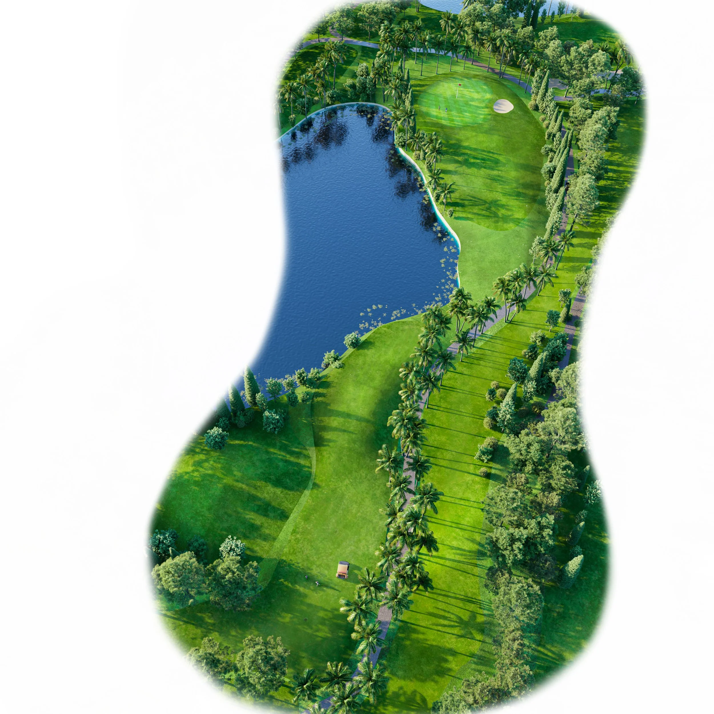 3d modelling of a golf course