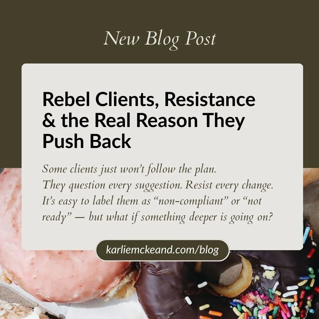 We all have them&hellip; the &ldquo;rebel clients.&rdquo;

The ones who push back against protocols, resist structure, or seem to do the exact opposite of what you recommend.

It can feel frustrating but here&rsquo;s the truth:
👉 A rebel client isn&