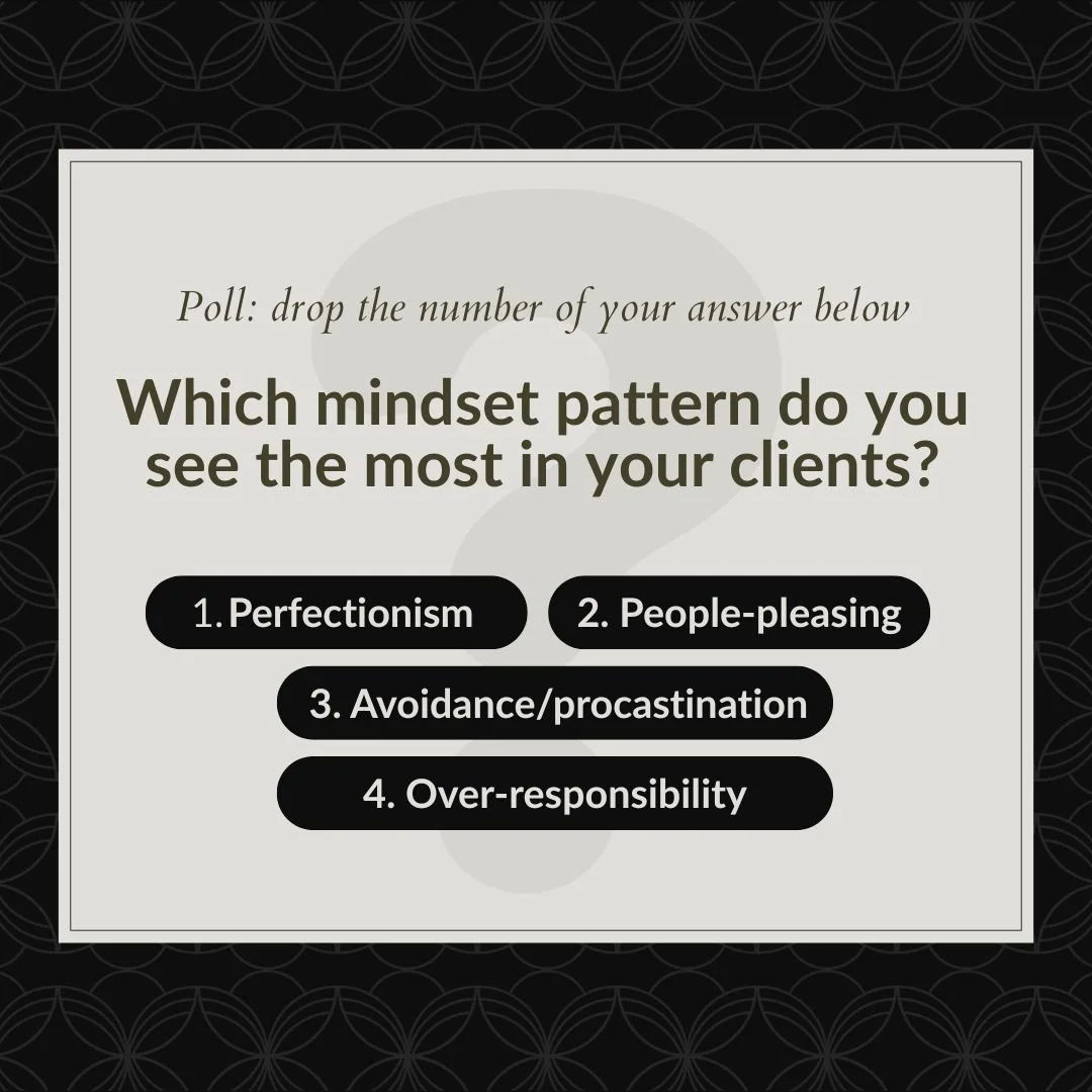 These patterns don&rsquo;t just &ldquo;get in the way&rdquo;&hellip; they run deep and often hold the key to real transformation.

✨ Perfectionism, people-pleasing, avoidance, over-responsibility. Which comes up most in your client work?
