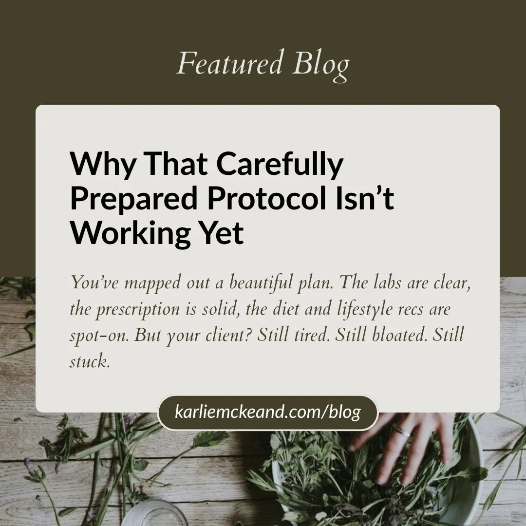 Sometimes even the most carefully prepared protocol doesn&rsquo;t &ldquo;stick.&rdquo;

Clients know what to do&hellip; yet the shifts just aren&rsquo;t happening. 🤔

That&rsquo;s because it&rsquo;s rarely just about the protocol itself.

When the s