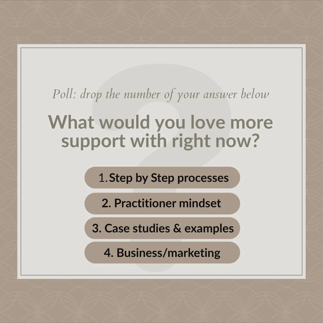 What would you love more support with right now?