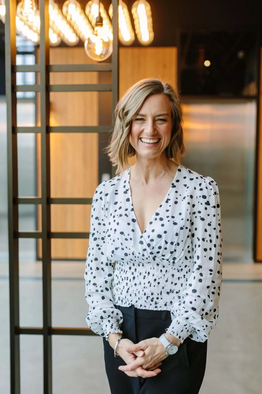 Melbourne professional headshot woman smiling indoors
