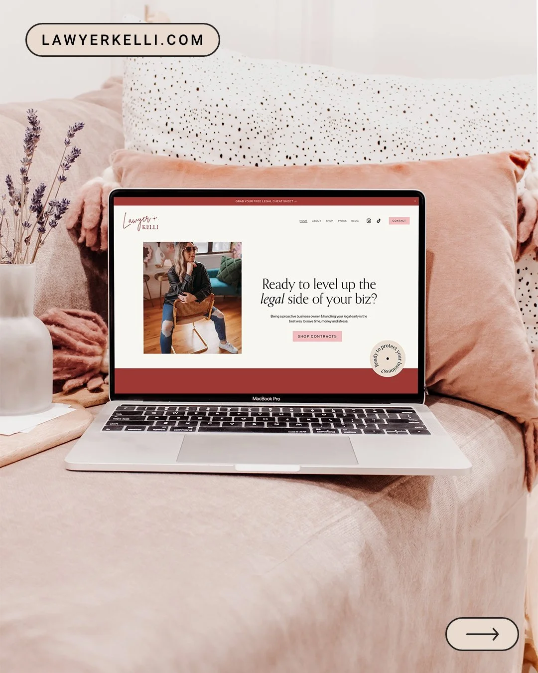 Bright, bold, and perfectly on-brand, @lawyerkelli_ &rsquo;s brand new website is a total win! 🏆 

Created with our Ava Grand Squarespace template and featuring all kinds of fun and modern graphic elements, we couldn&rsquo;t be ANY prouder of this g