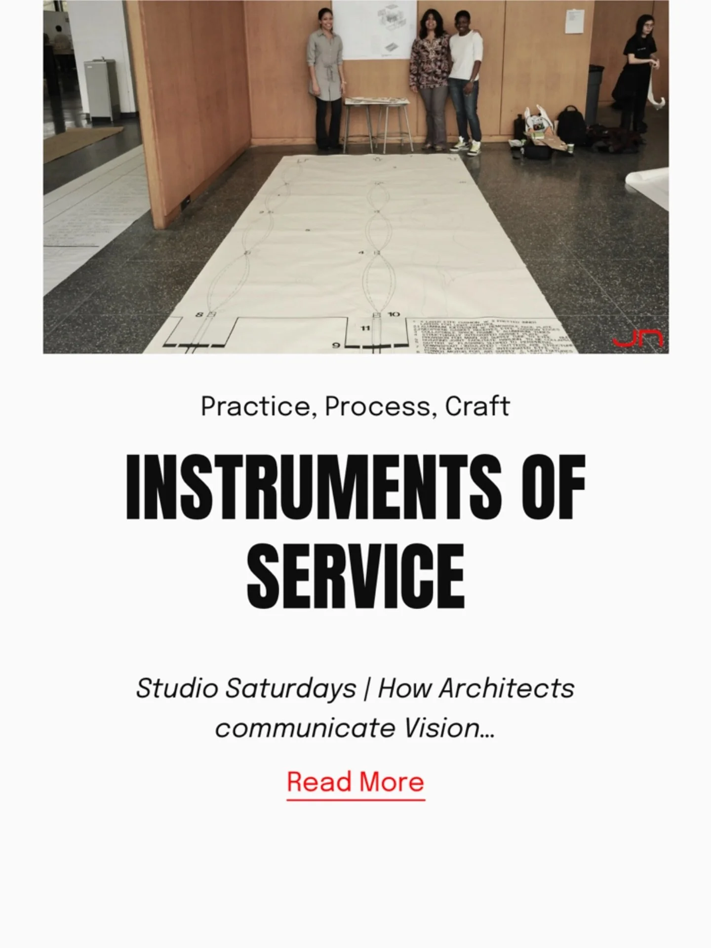 Studio Saturdays | Instruments of Service

Architecture begins long before construction &mdash; in sketches, models, drawings, and digital files. These aren&rsquo;t just deliverables; they&rsquo;re the language we use to translate imagination into re