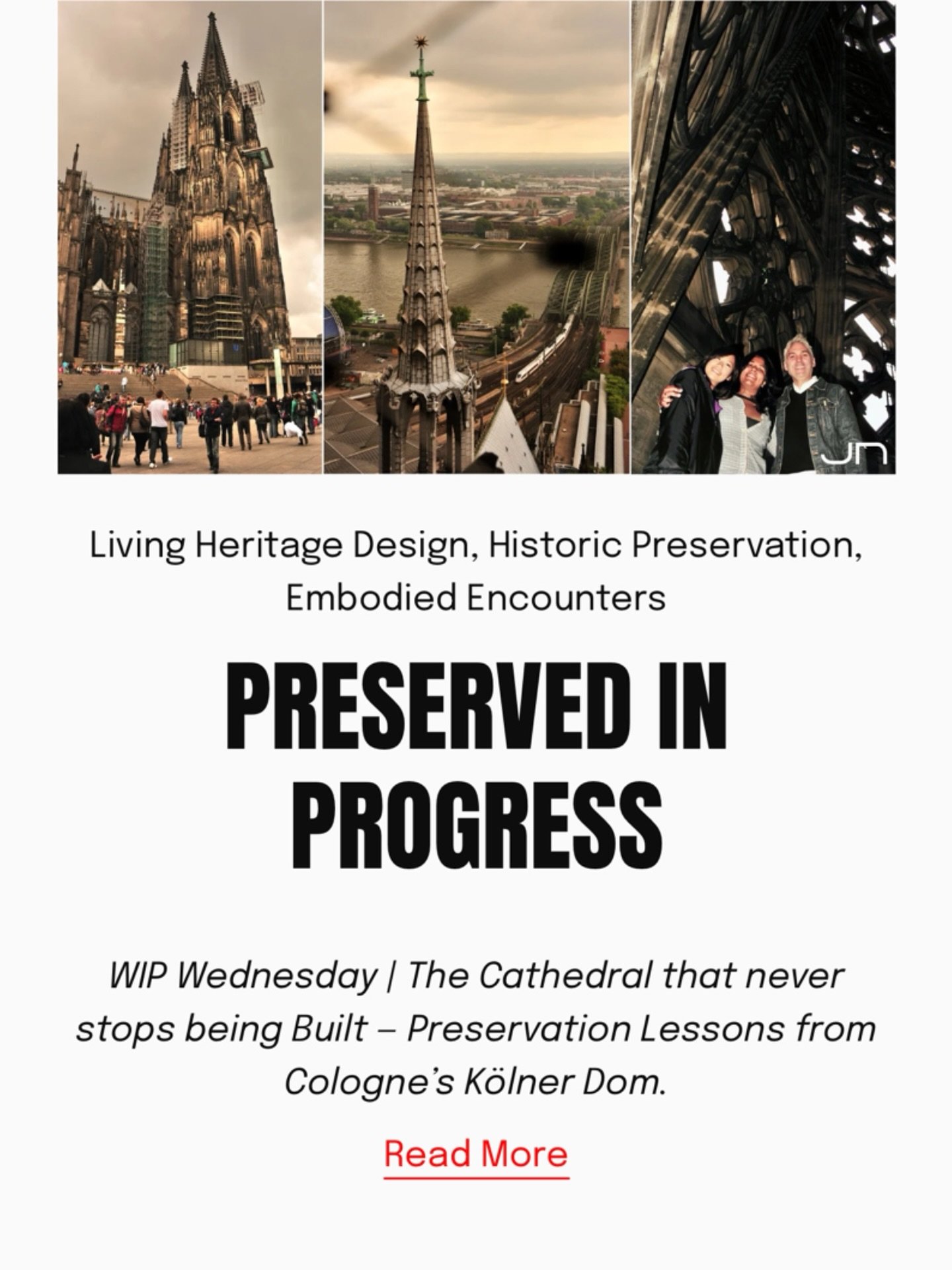 Some works in progress last a day. Some last a season. And then there are those that span centuries &mdash; like Cologne&rsquo;s K&ouml;lner Dom. 🏰

Walking the plaza, climbing the spires, hearing the great bell, and looking down into the nave, I ex