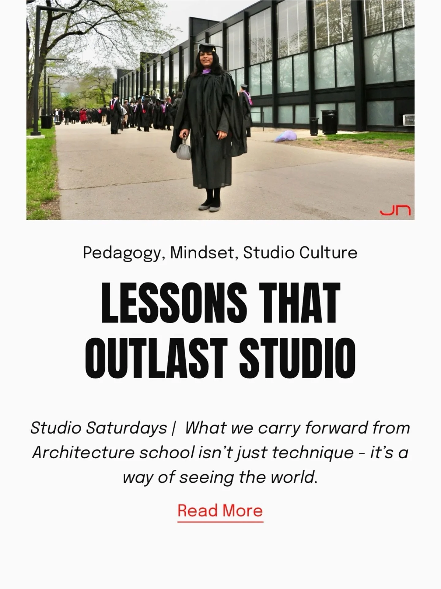 Studio Saturdays | When Studio Becomes Practice

Architecture school may end, but studio never really does.

From late nights and critiques to learning how to see before solving &mdash; the habits formed in architecture school quietly shape how we pr