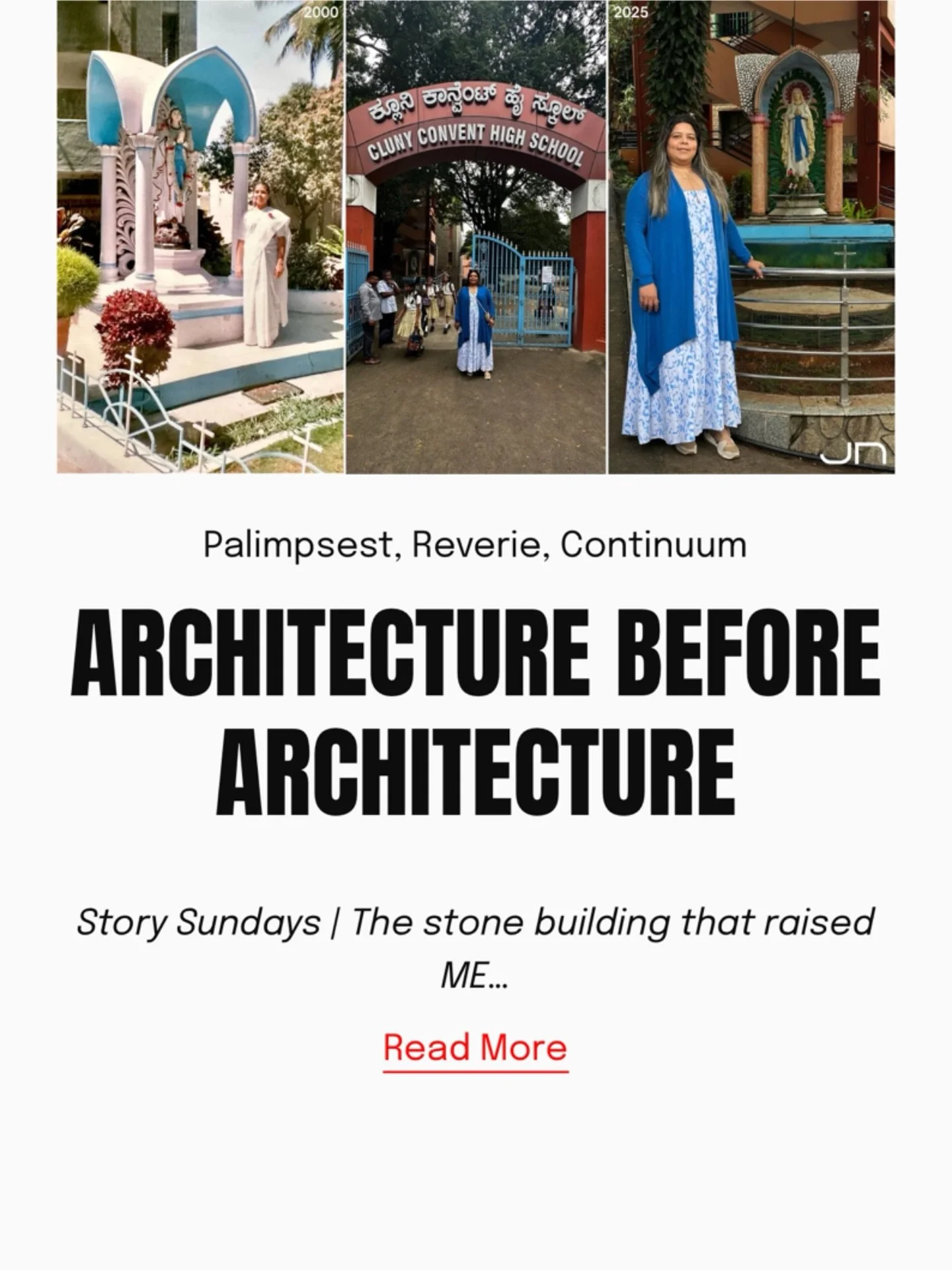 Story Sundays | Architecture before Architecture

New blog. Link in bio 👆🏼

Twenty-five years ago, I walked out of these gates as part of the millennial batch of 2000.

In September 2025, I returned to St. Joseph&rsquo;s Cluny Convent Girls&rsquo; 