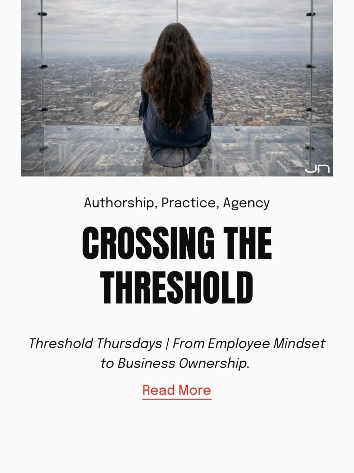 🚪Some thresholds don&rsquo;t announce themselves.

They arrive disguised as &ldquo;professional decisions,&rdquo; but they change how you think, work, and claim agency.

Crossing from employee thinking to business ownership is not about freedom firs