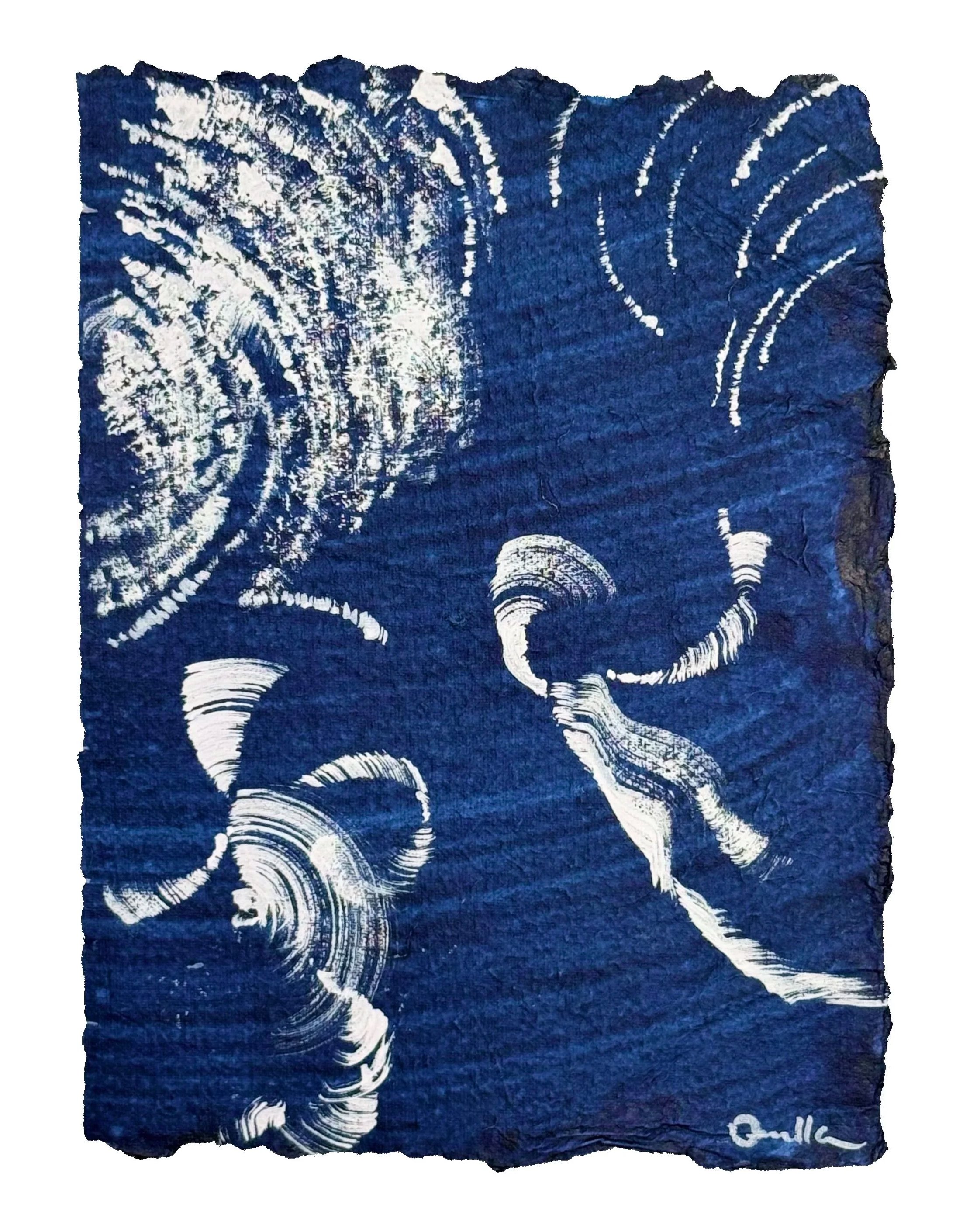 CREATURES OF CLOUDS AND RAIN
Ink on dyed paper
12 x 8 in