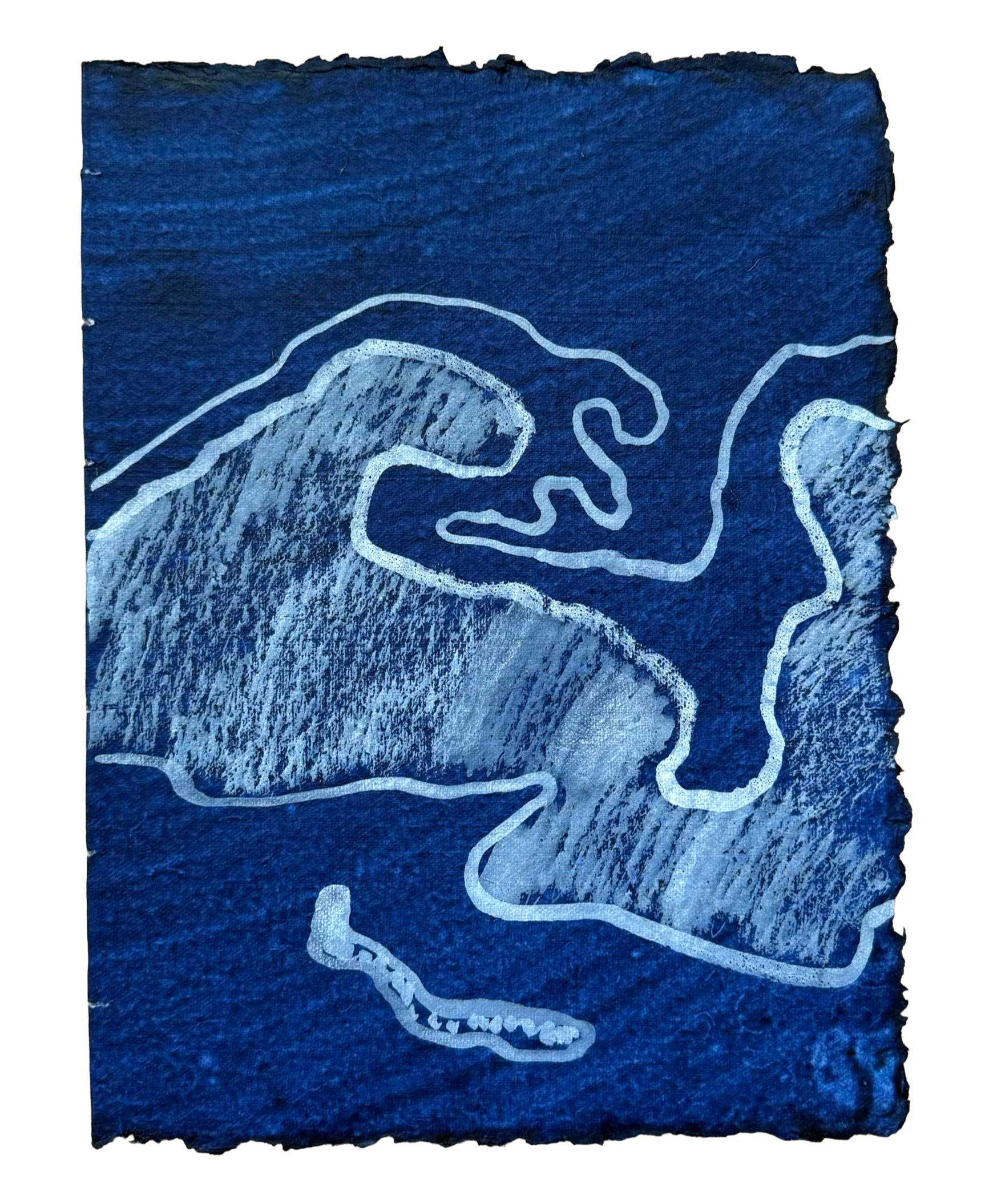 OLA / WAVE 
Ink on Hand Dyed Paper
12 x 8 in |  30.48 x 20.32 cm