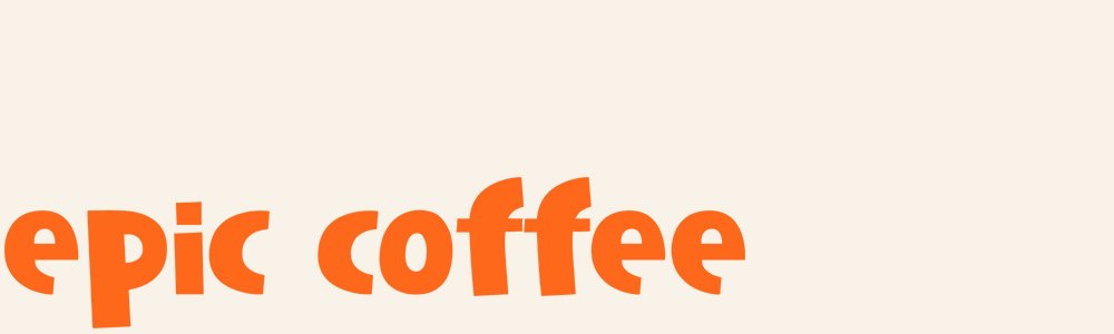 Partial text image reading 'epic coffee' in orange font on a light background.