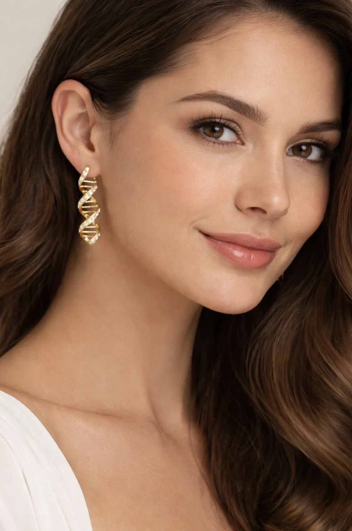 Diamond Double Helix Earrings