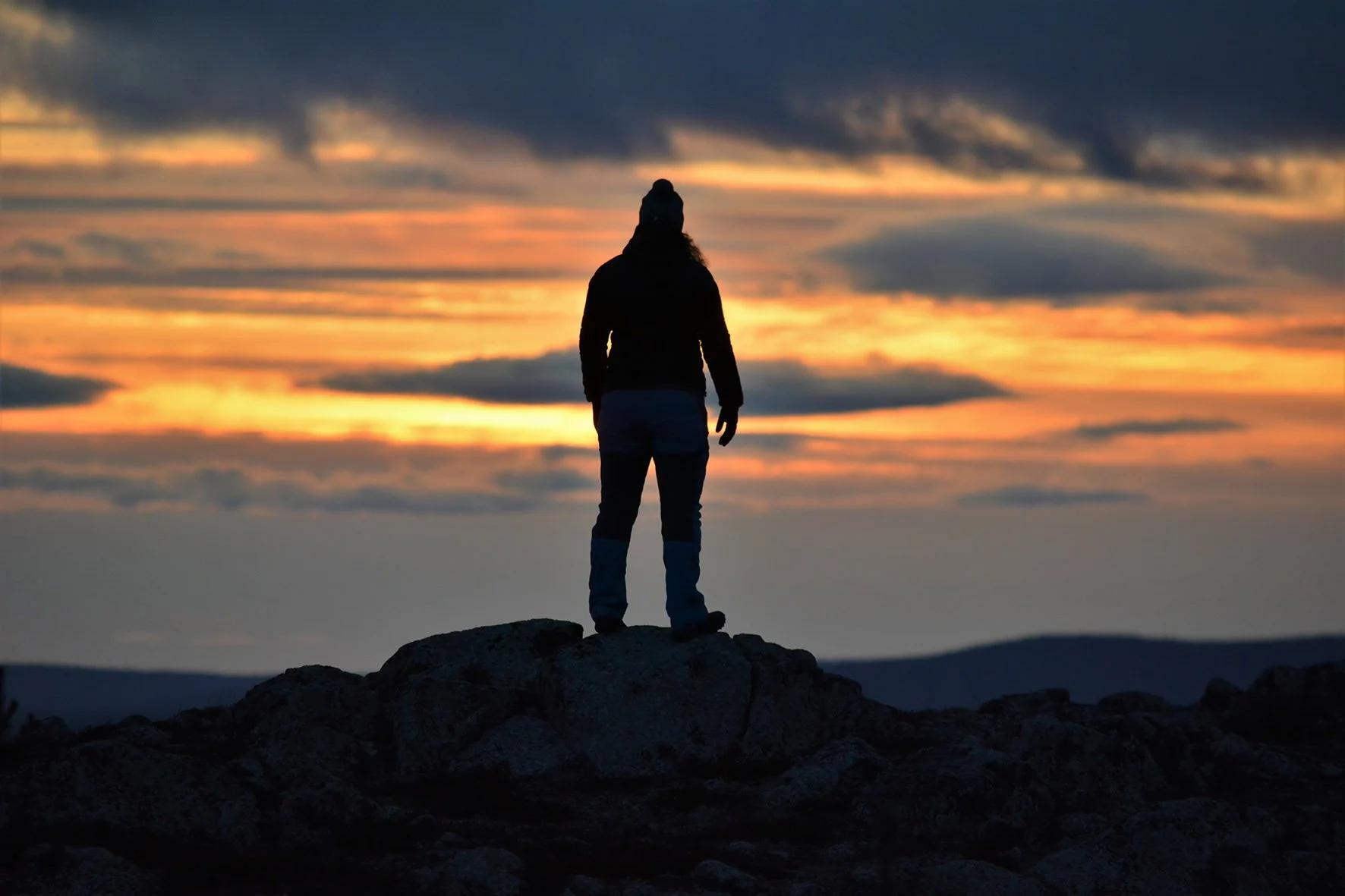 sunset mountain travel hike adventure