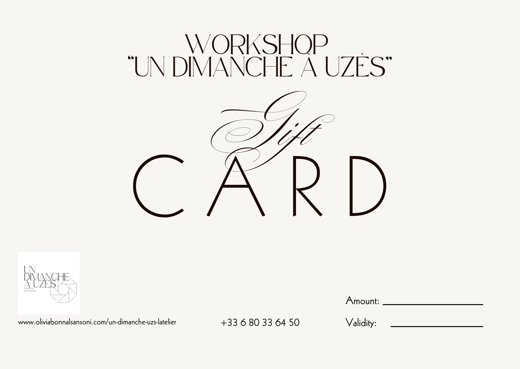 WORKSHOP PHOTOGRAPHY