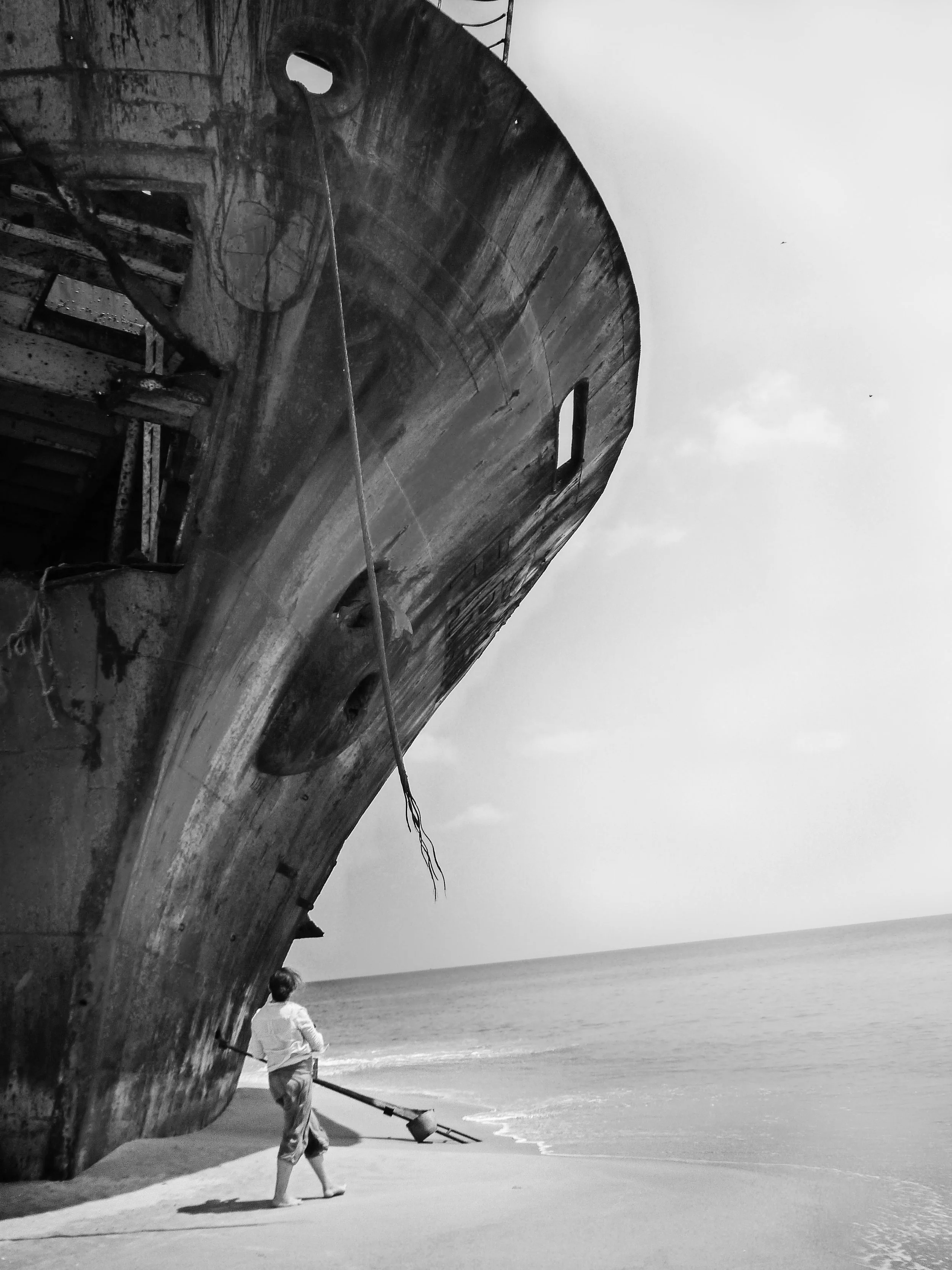 I'm standing by the shipwreck