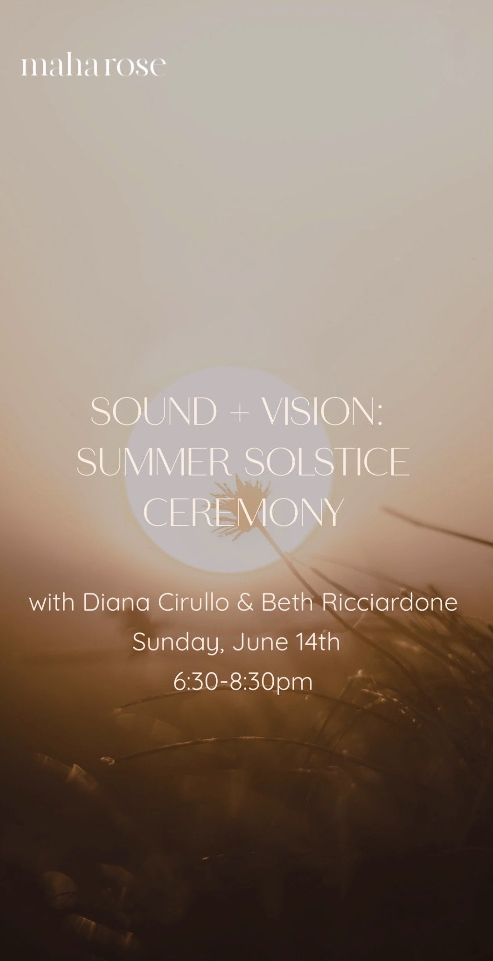 SOUND + VISION:  SUMMER SOLSTICE CEREMONY