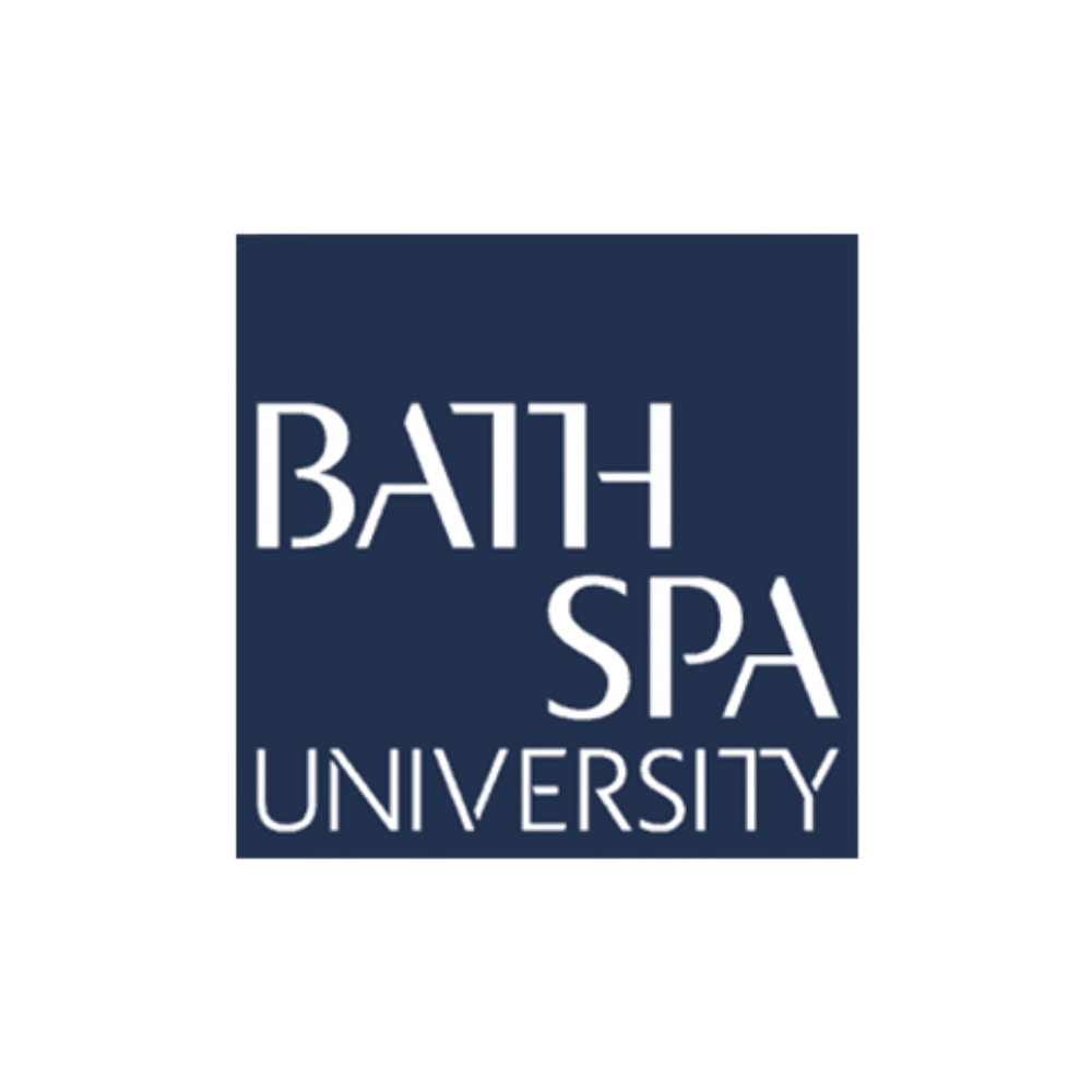 Logo of Bath Spa University, featuring the words "BATH SPA UNIVERSITY" in a modern, stylized font.