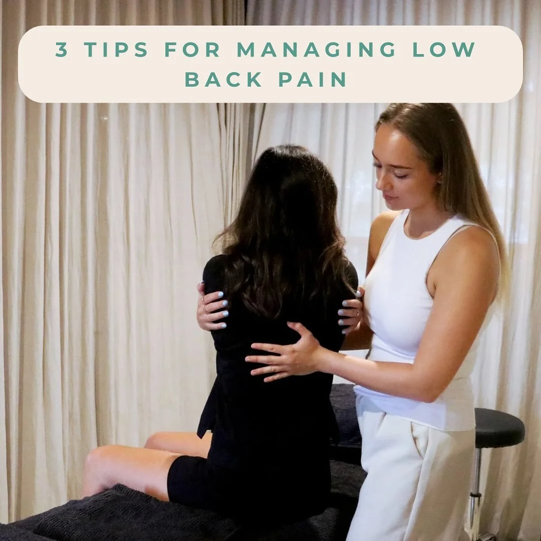 3 Tips for Managing Low Back Pain 💥

1️⃣ Avoid slumping when sitting or relaxing&ndash; keep your knees at 90 degrees or at least a slight angle and use pillows to support your back
2️⃣ Move regularly &ndash; aim to get up every 15&ndash;30 minutes 
