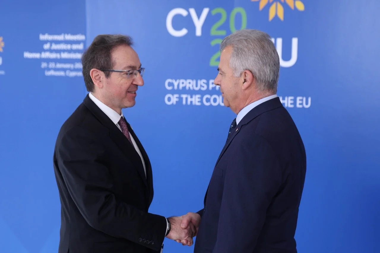 Στο Άτυπο Συμβούλιο Υπουργών Δικαιοσύνης και Εσωτερικών Υποθέσεων (JHA) της Ε.Ε. στη Κύπρο ο Υφυπουργός Δικαιοσύνης&nbsp; κ. Ιωάννης Μπούγας