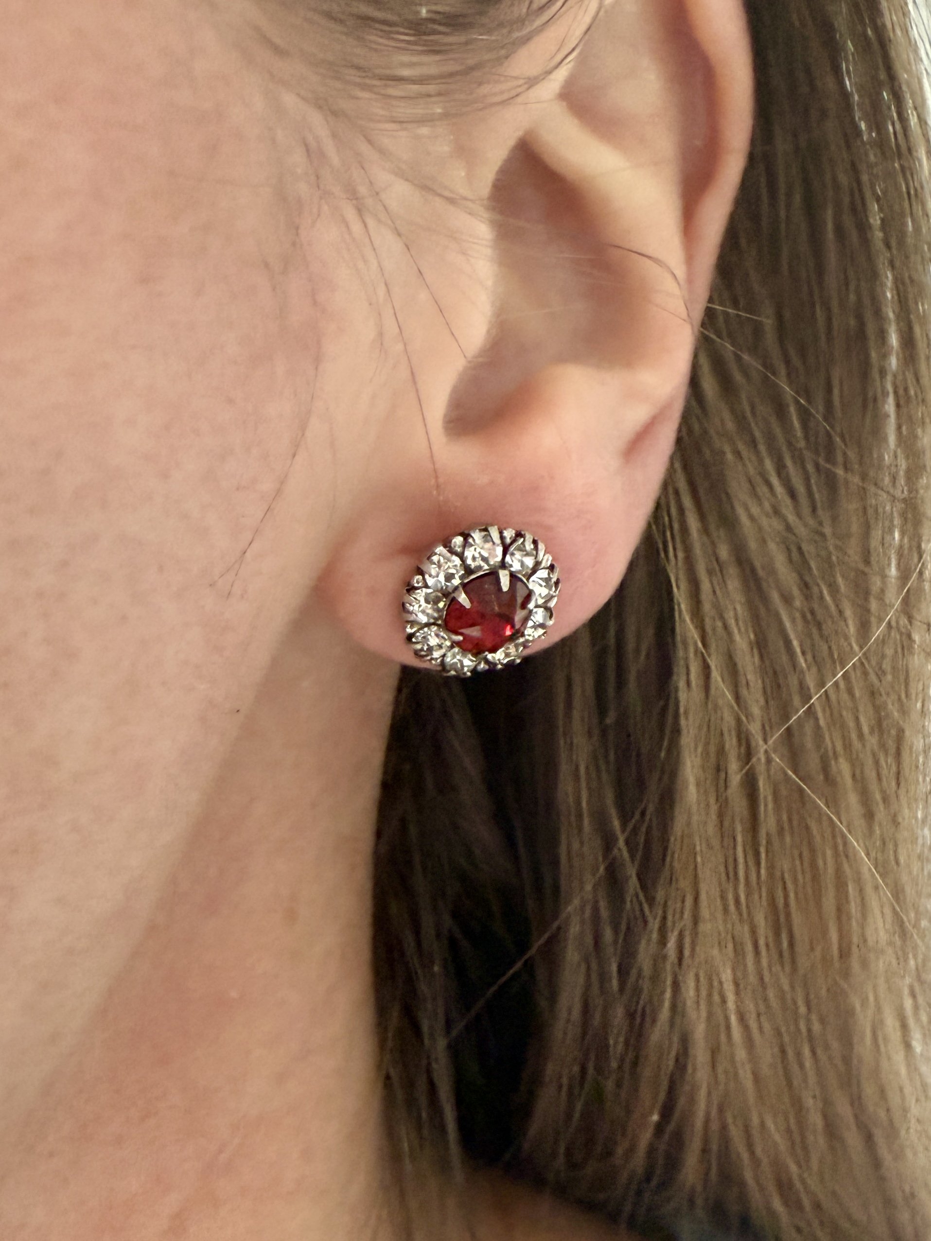 BVL868-red-daisy-paste-stud-earrings-worn.jpg