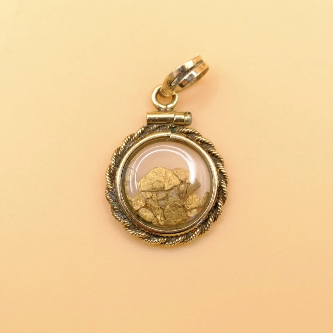 Antique gold nugget locket