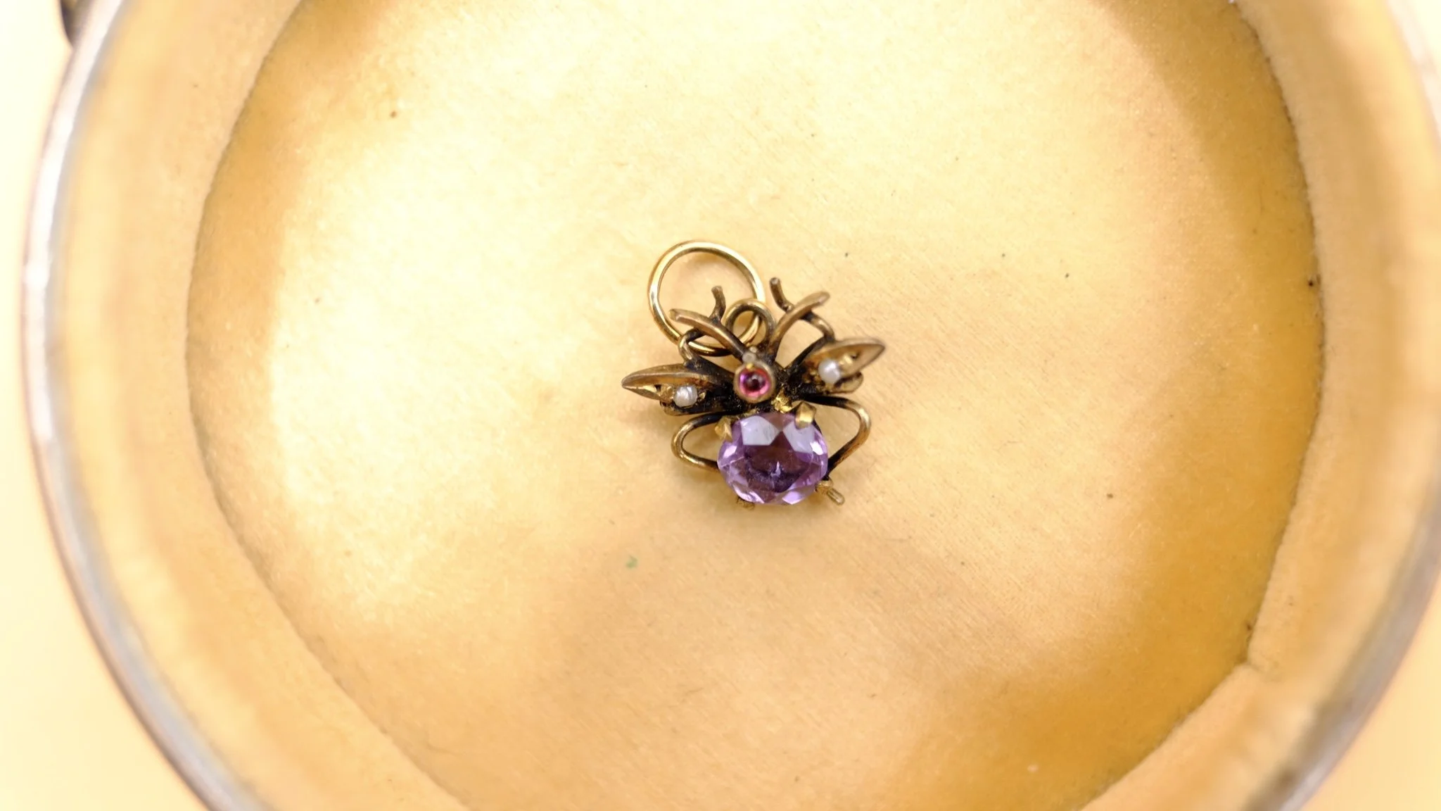 Antique bug pin conversion pendant