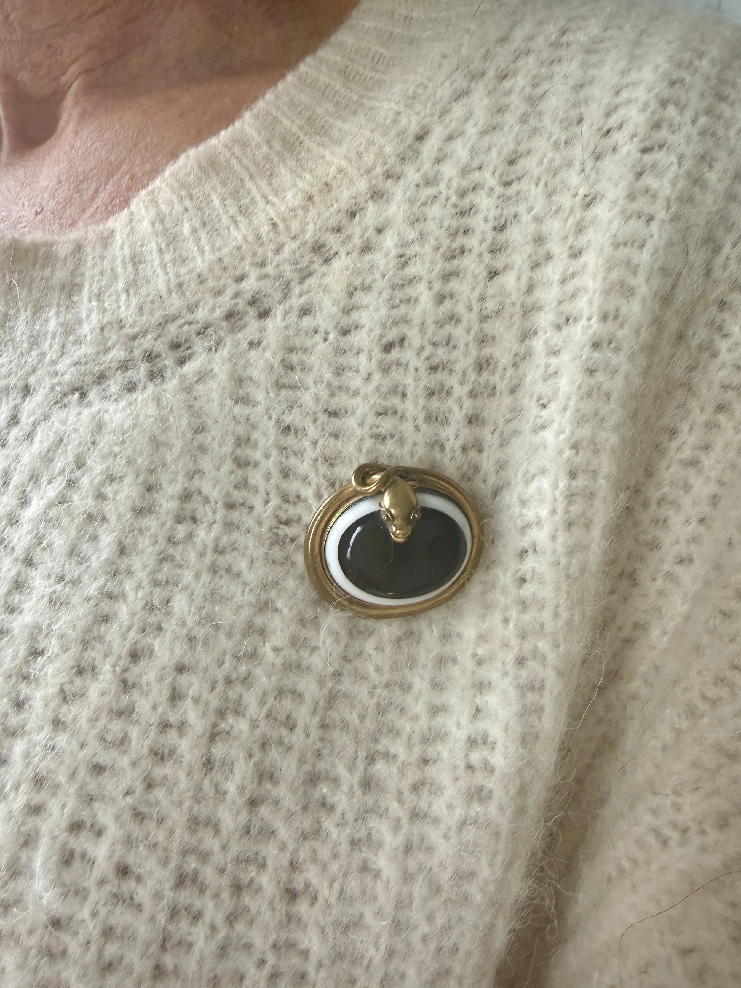 BVL869-banded-agate-snak-brooch-worn.jpg